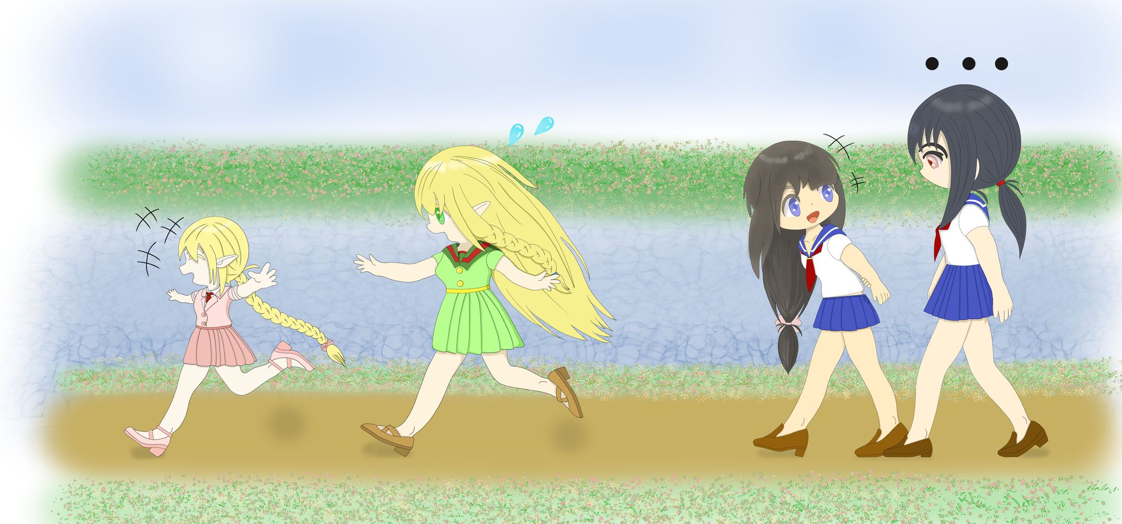 つむぎ＊さくら＊えりな＊れいみ：おさんぽ-1