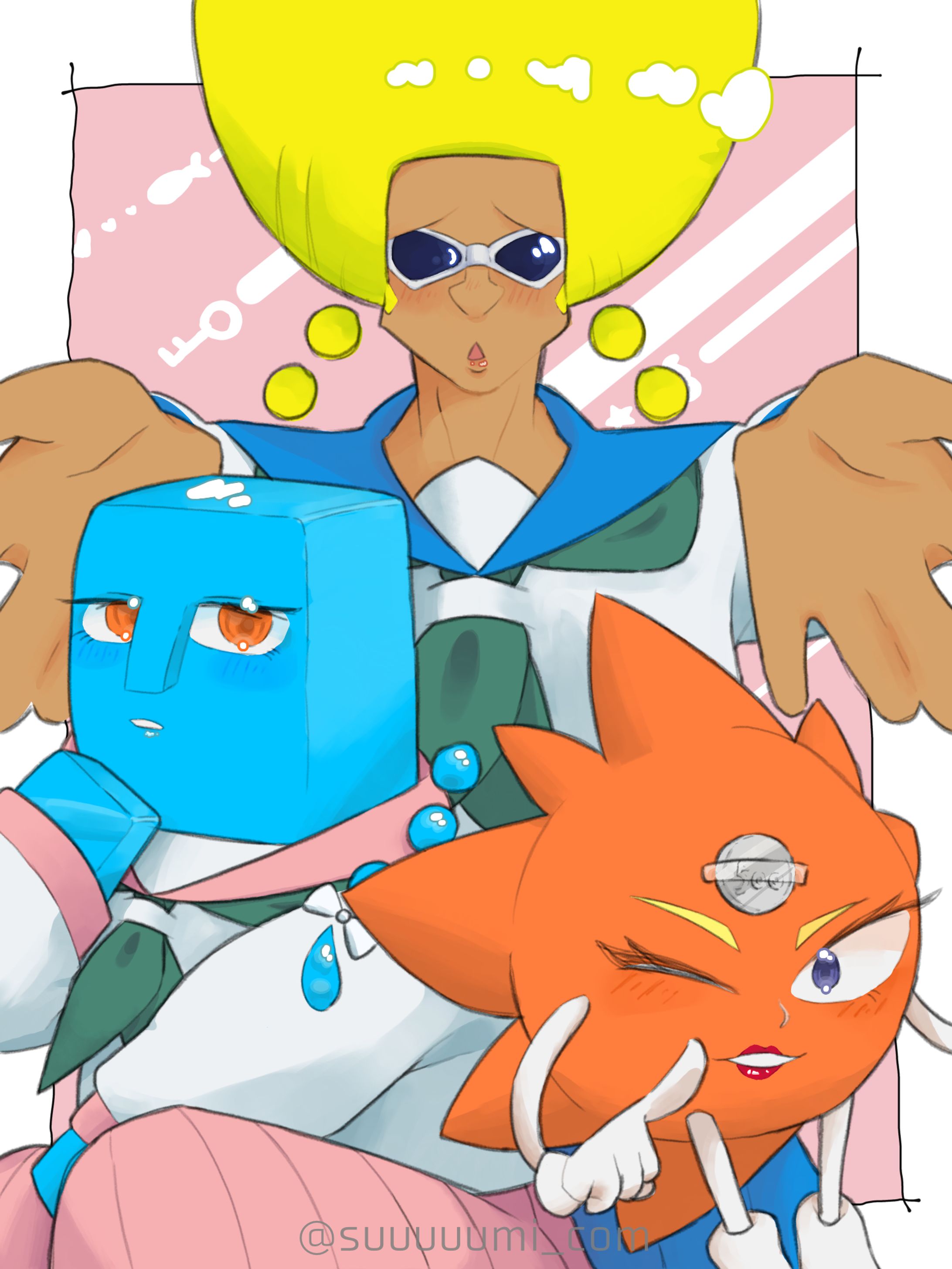 3バカ🧡🩵💛-1
