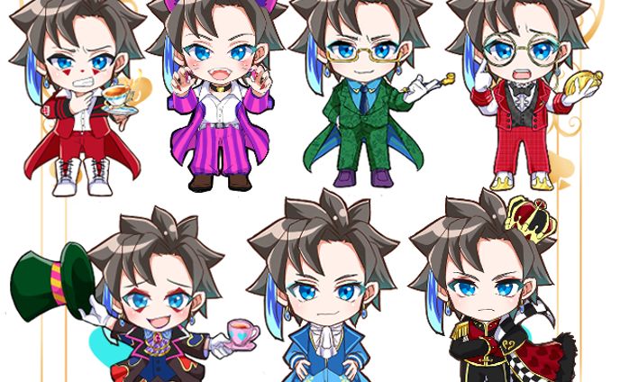 ウォーターチャレンジ七変化ミニキャラ【アリスインワンダーランド】