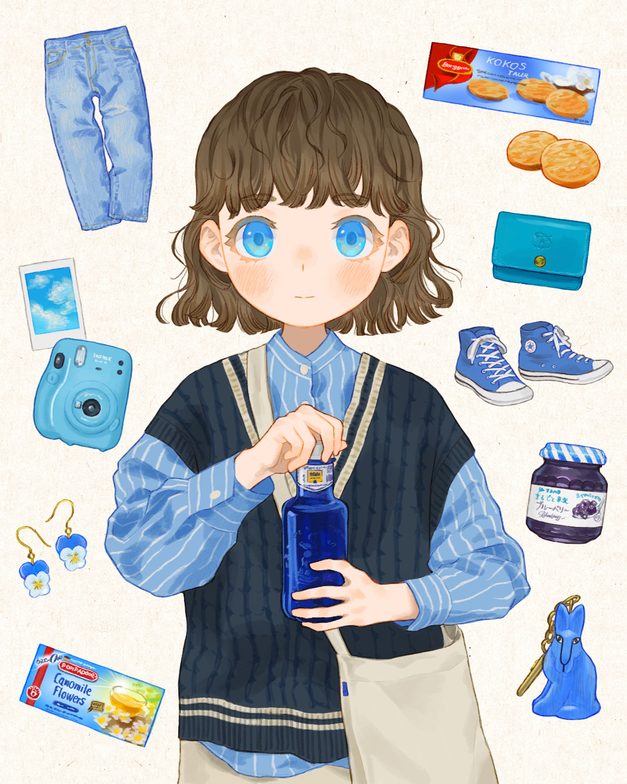 sky blue girl-1