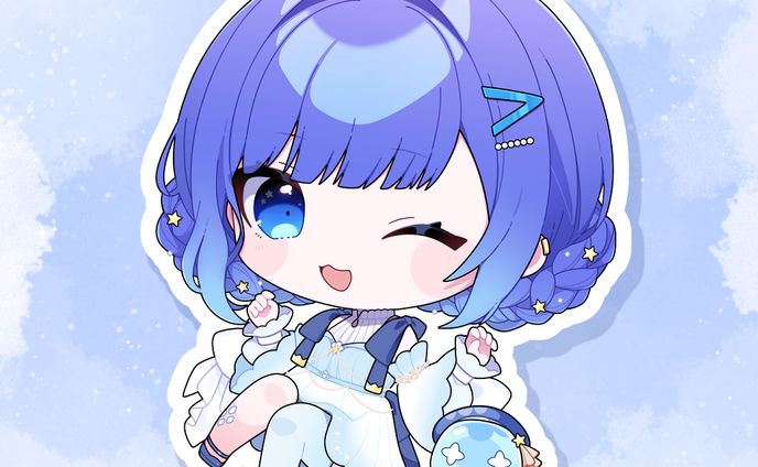 1周年記念グッズイラスト｜海星かるめ