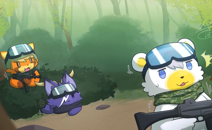 サバゲー風イラスト