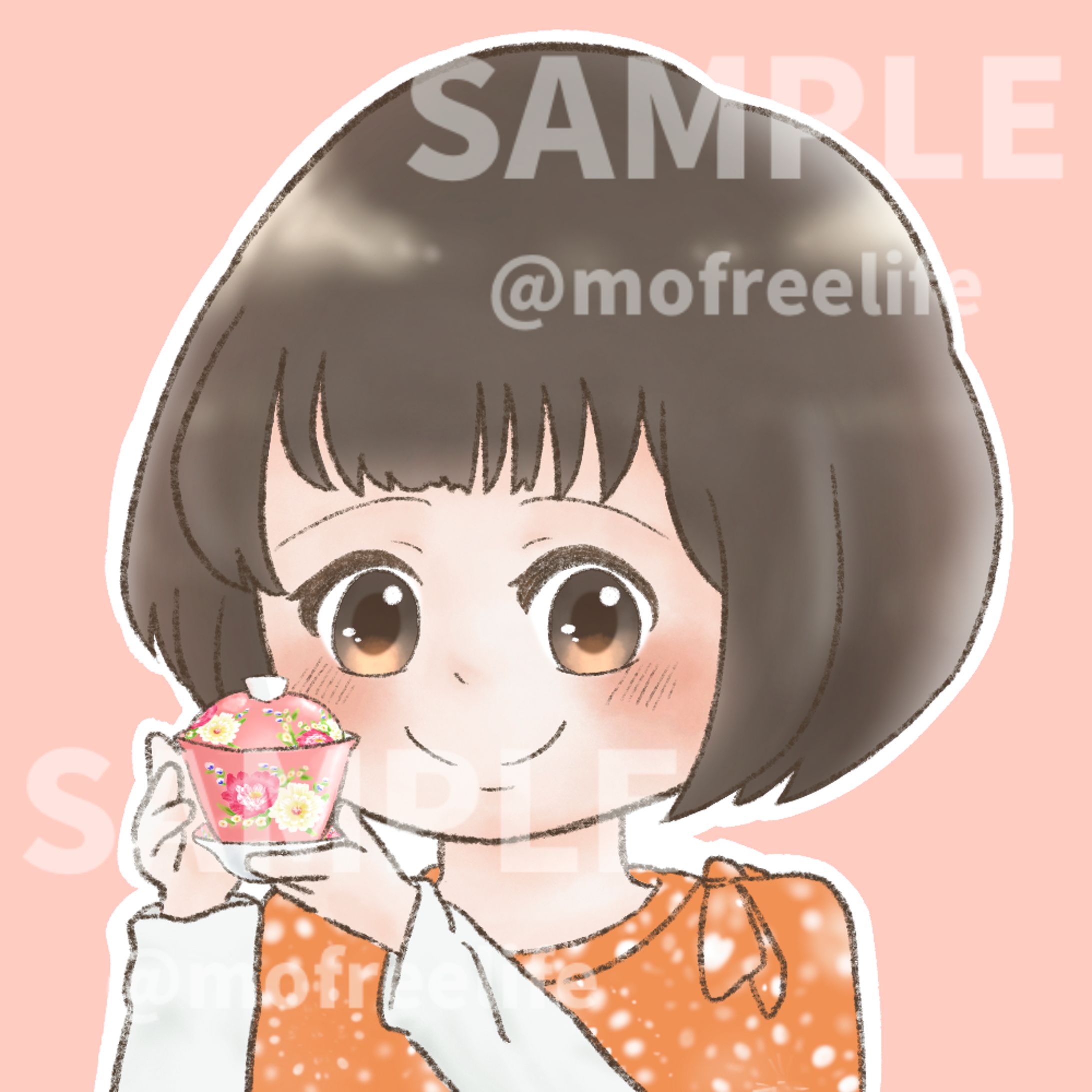 【オーダーイラスト】SNSアイコン（人物）-1