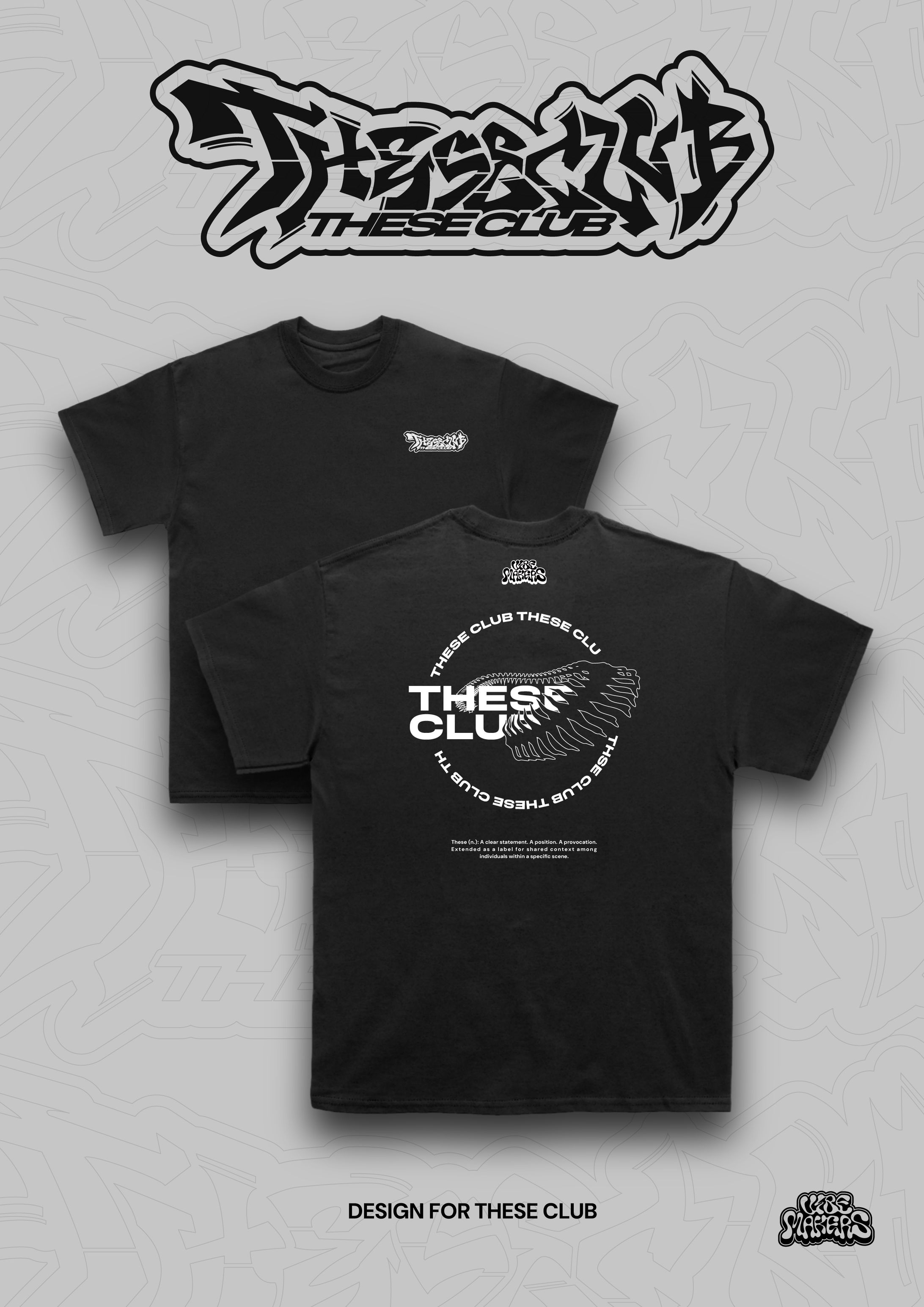Tシャツデザイン "THESE CLUB"-1