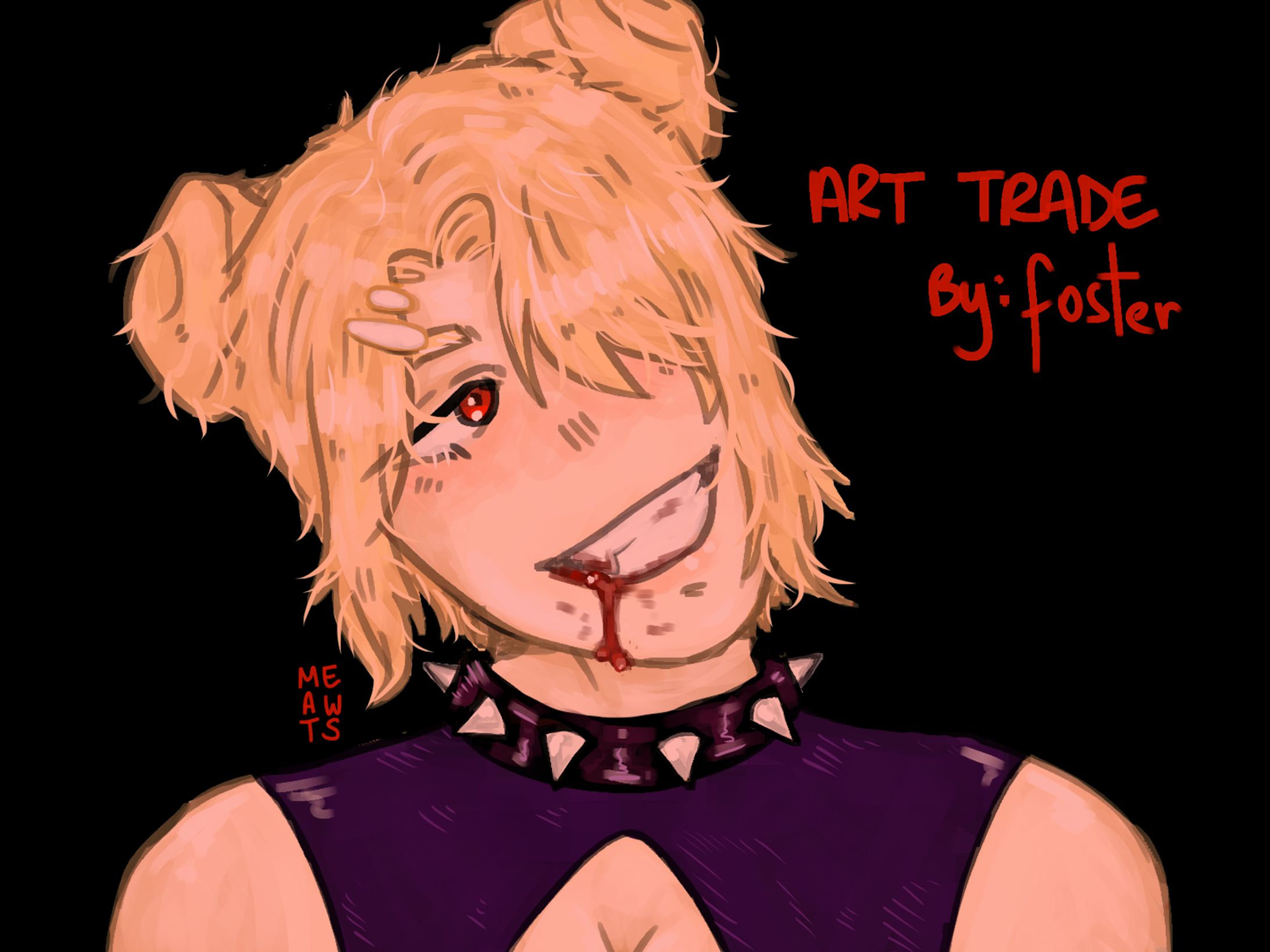 Headshot Vampire OC ArtTrade-1