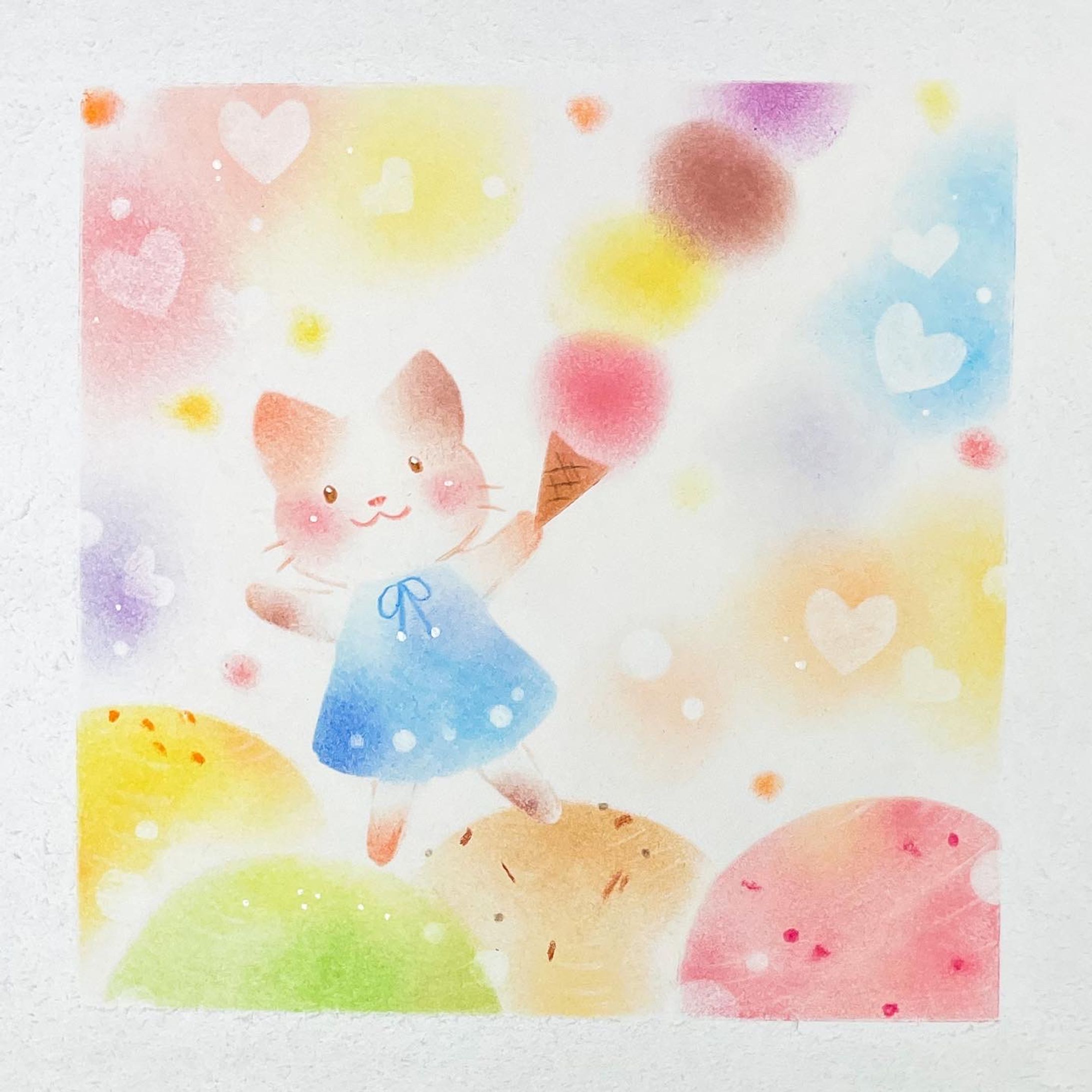 パステルアート　ワークショップ作例-1