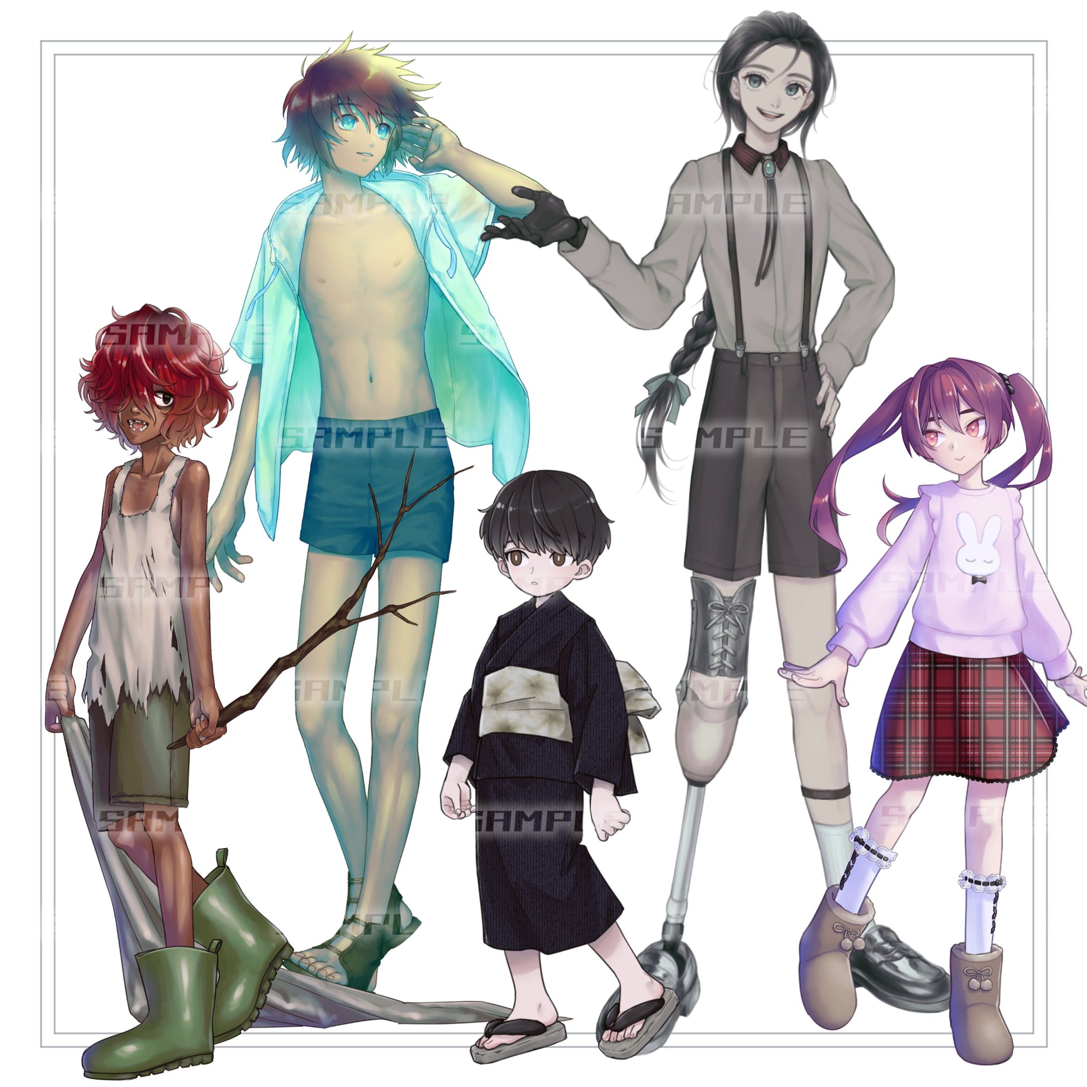 立ち絵デザイン／少年・子ども-1