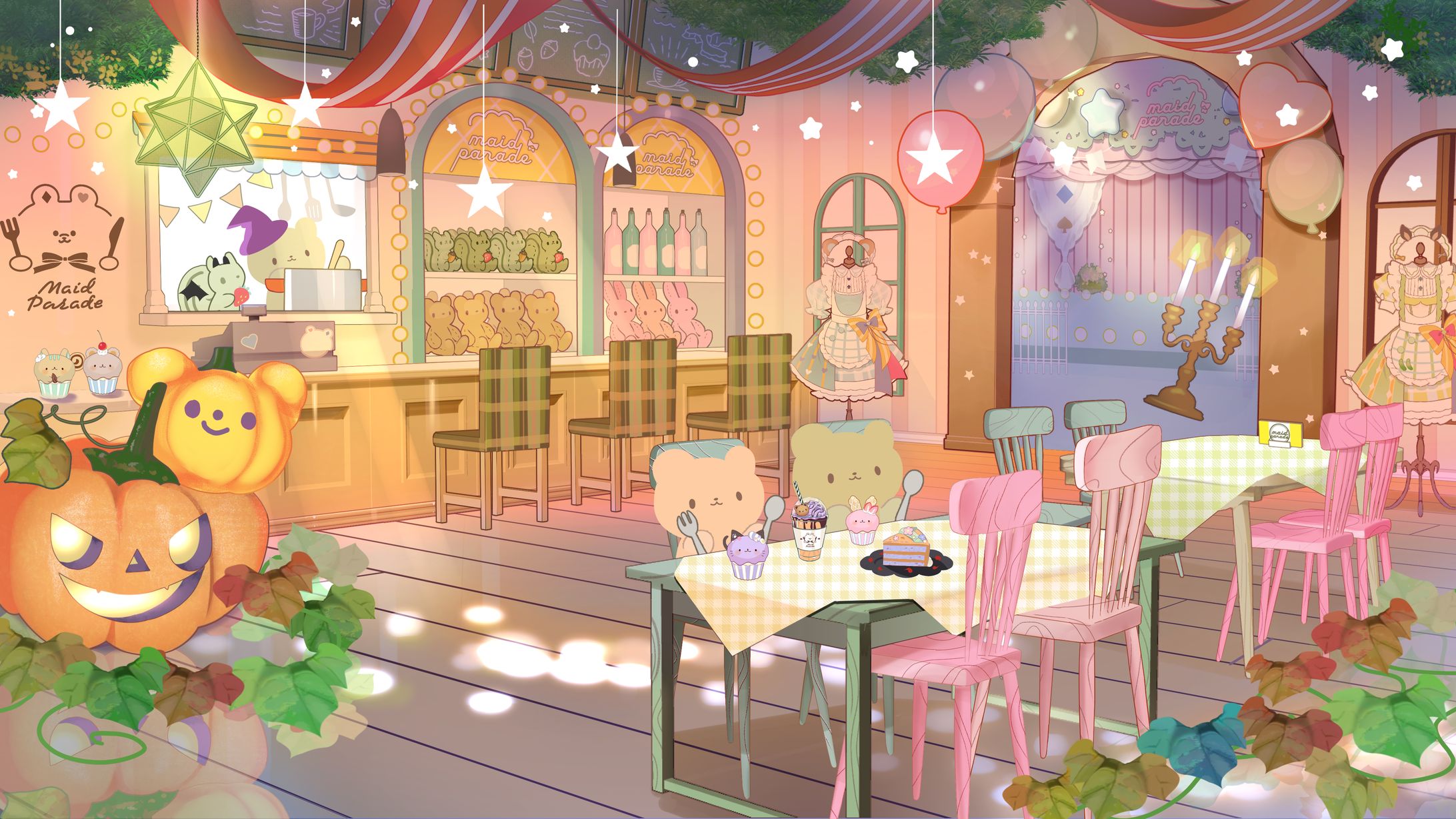 めいぱれカフェ背景 ハロウィンver-1