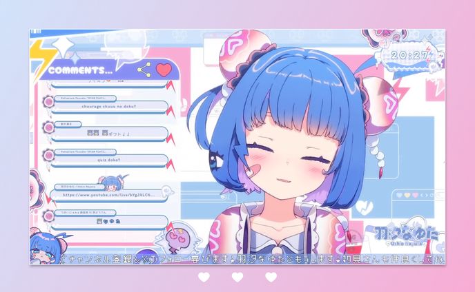 配信画面 / 羽汐なゆた