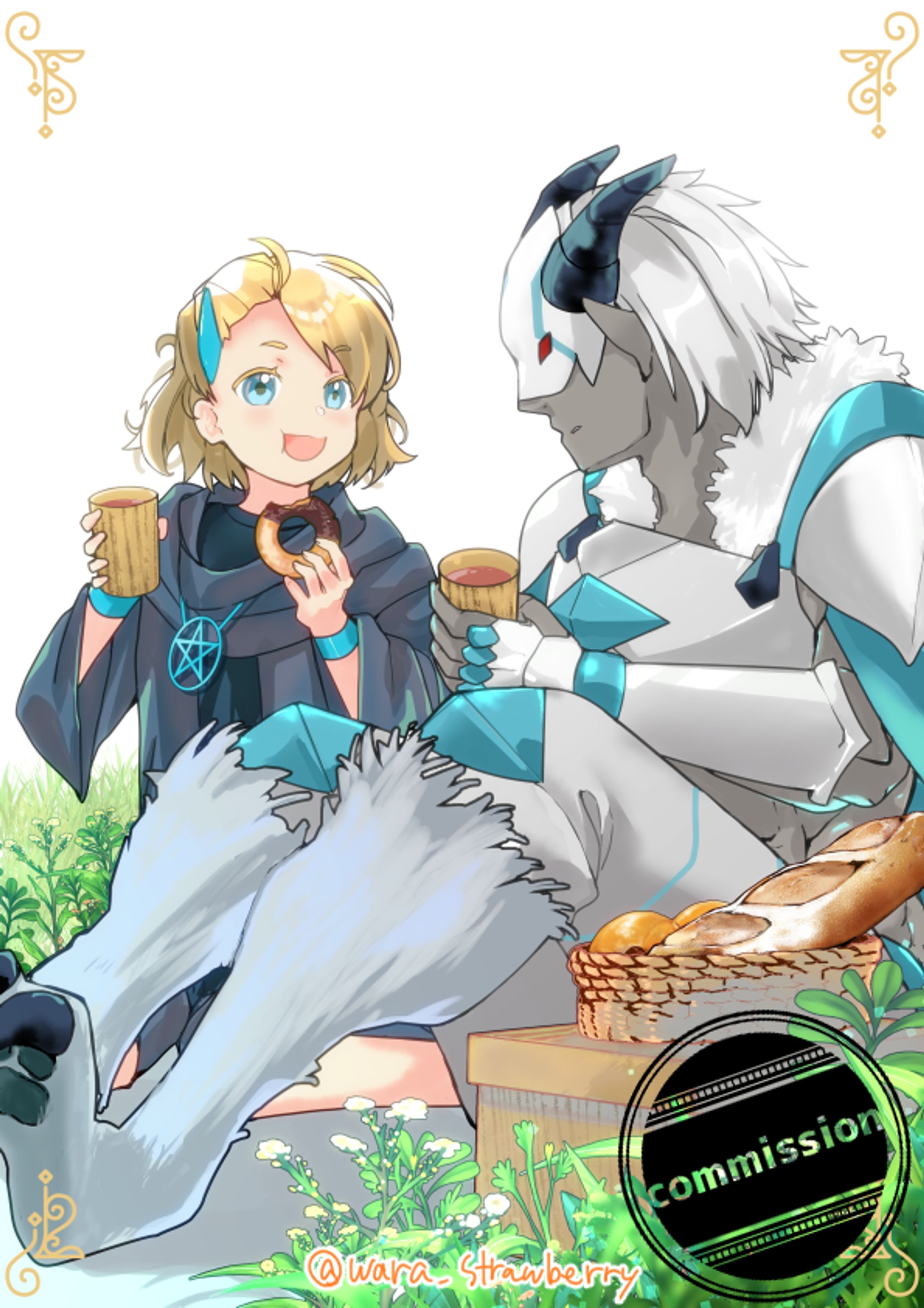 草原でお茶-1