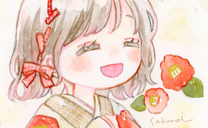 椿と少女