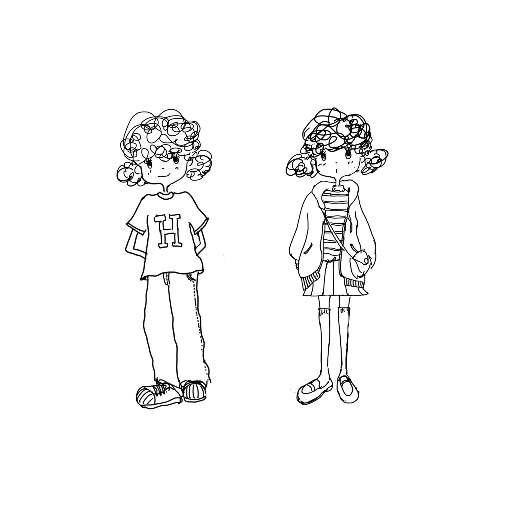 天然パーマの女の子-1