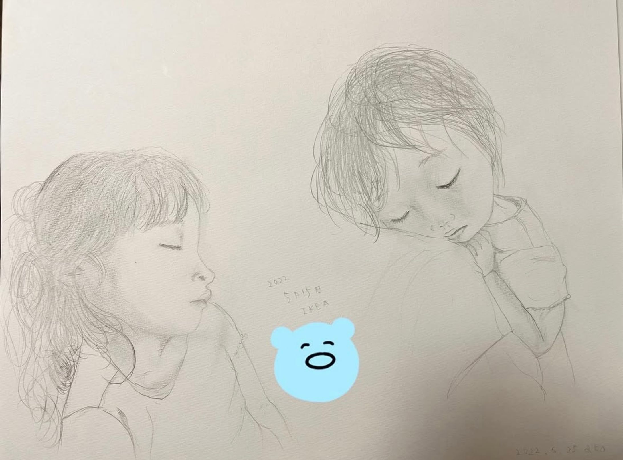 姪っ子クロッキー　2022年5月-1