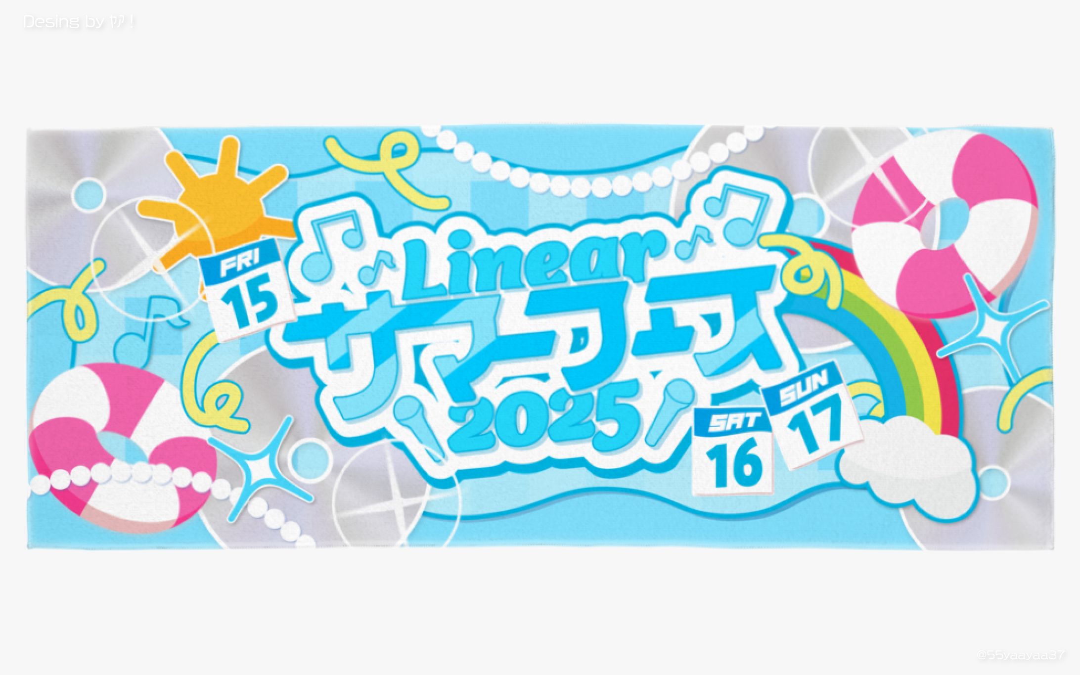 Vライバー事務所Linear様 歌枠リレーフェイスタオル-1