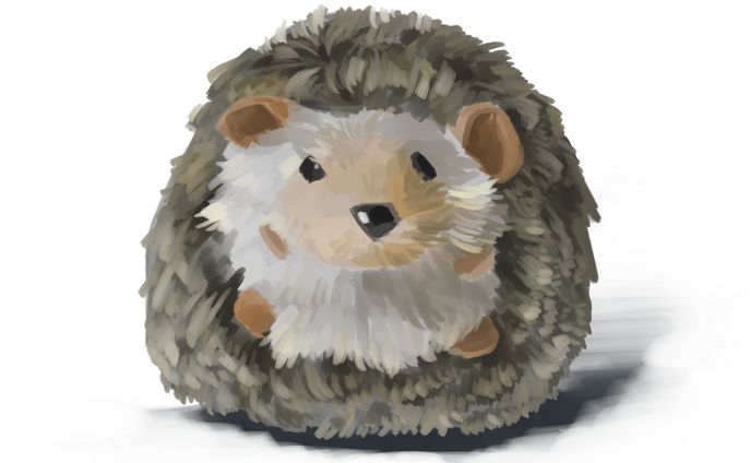 30分おえかき：ハリネズミのぬいぐるみ