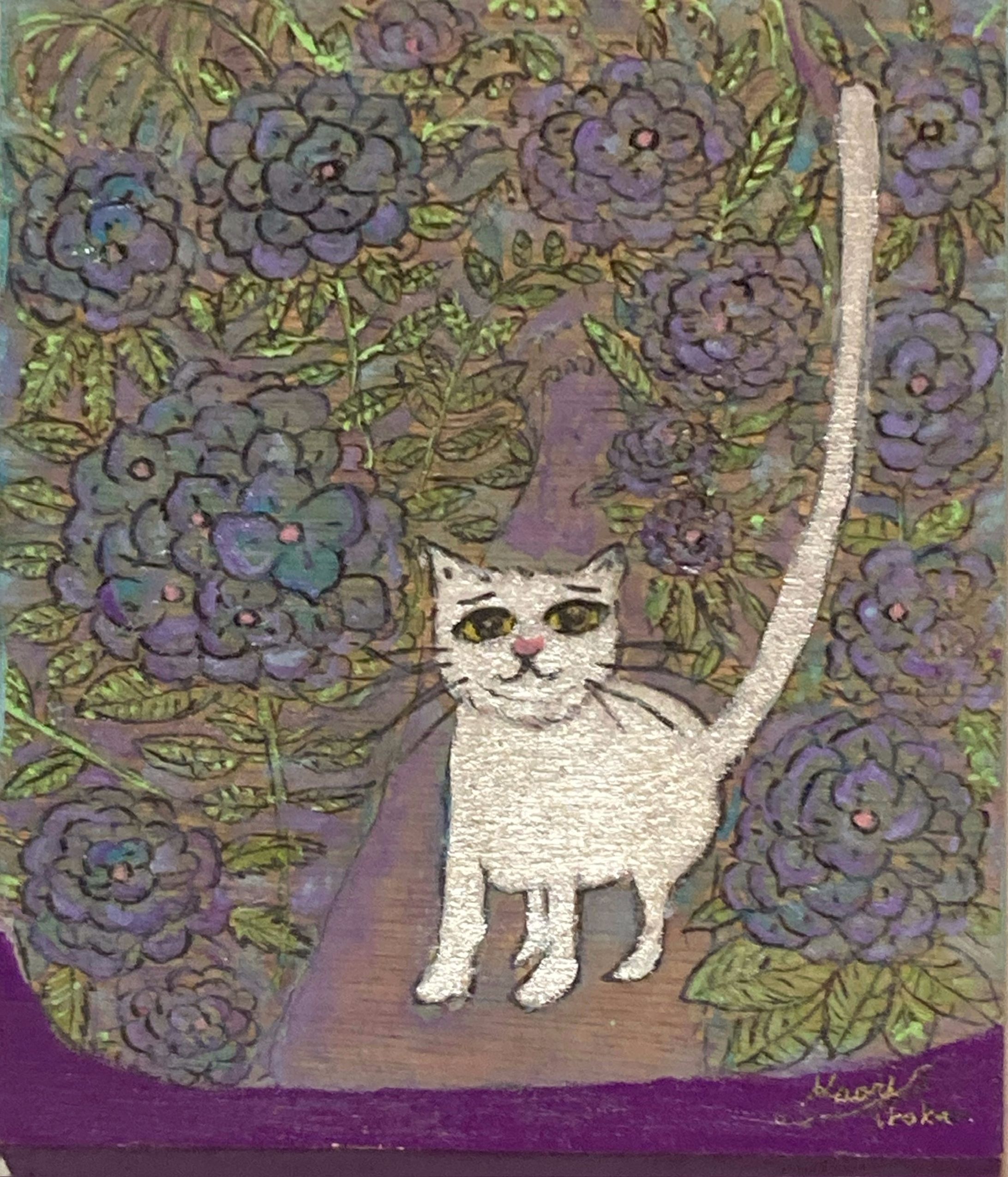 紫陽花とねこ-1