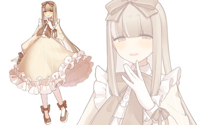 [創作]ミルクレープ擬人化