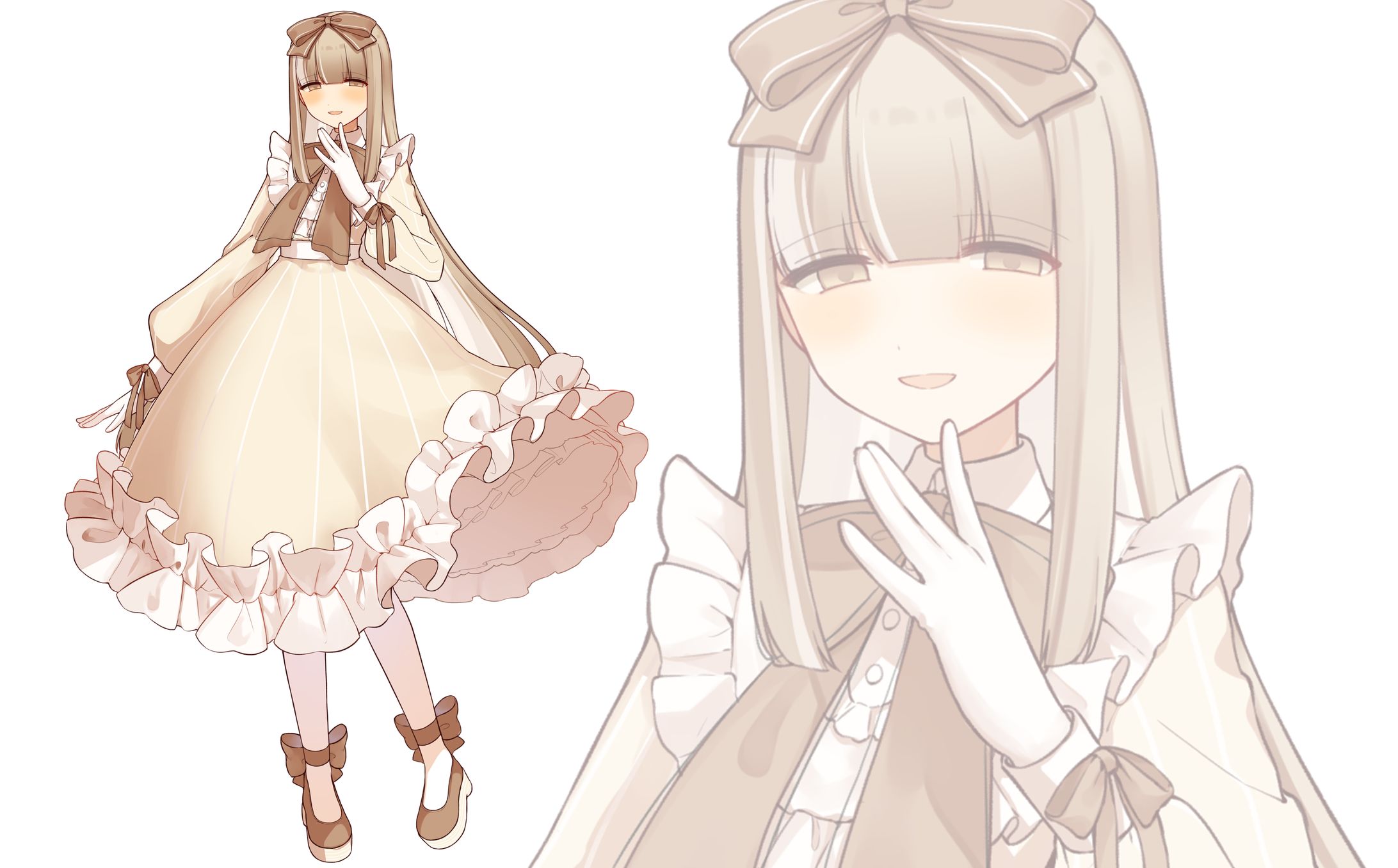 [創作]ミルクレープ擬人化-1
