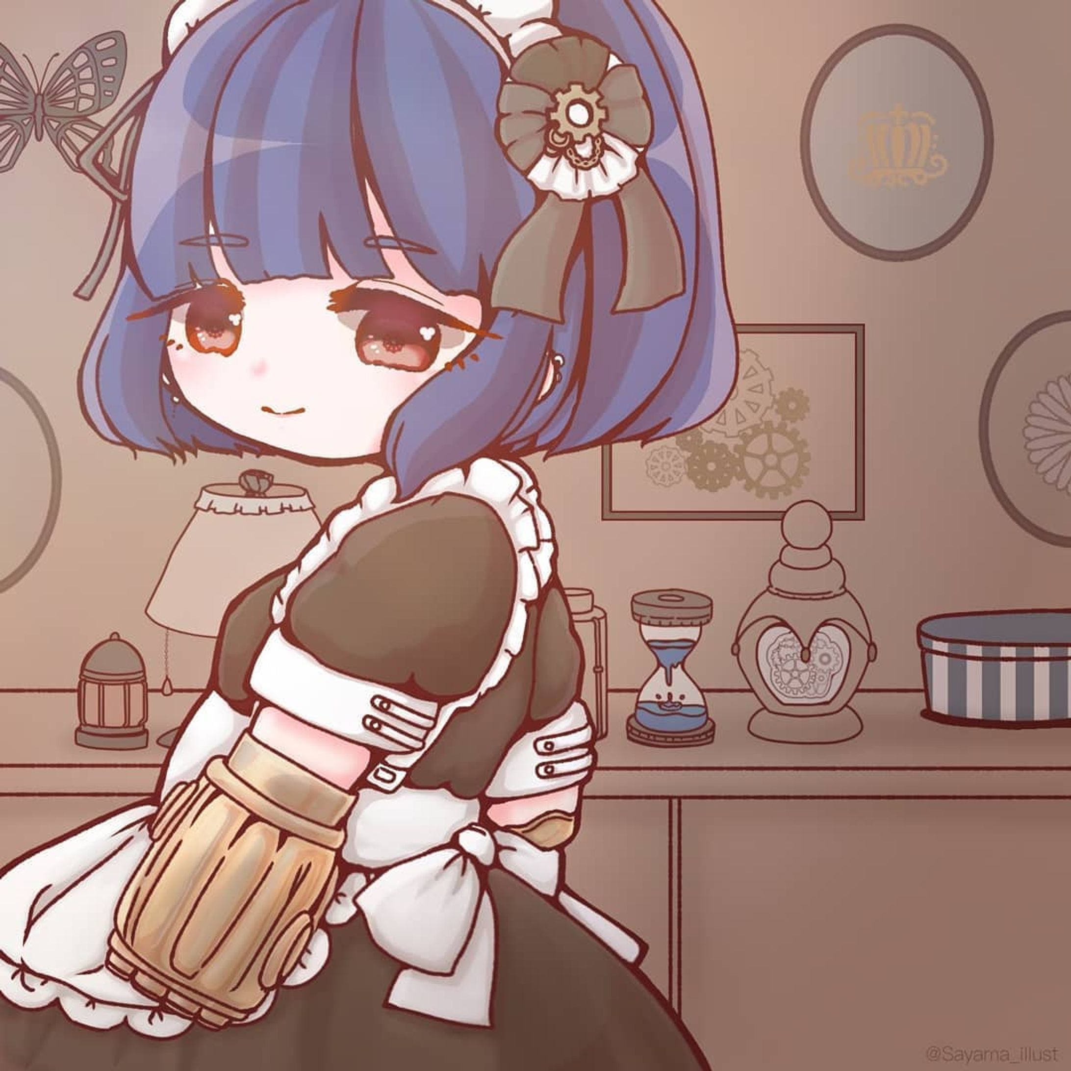 【オリジナルイラスト】「いつまでもお守りしますよ、お嬢様」-1
