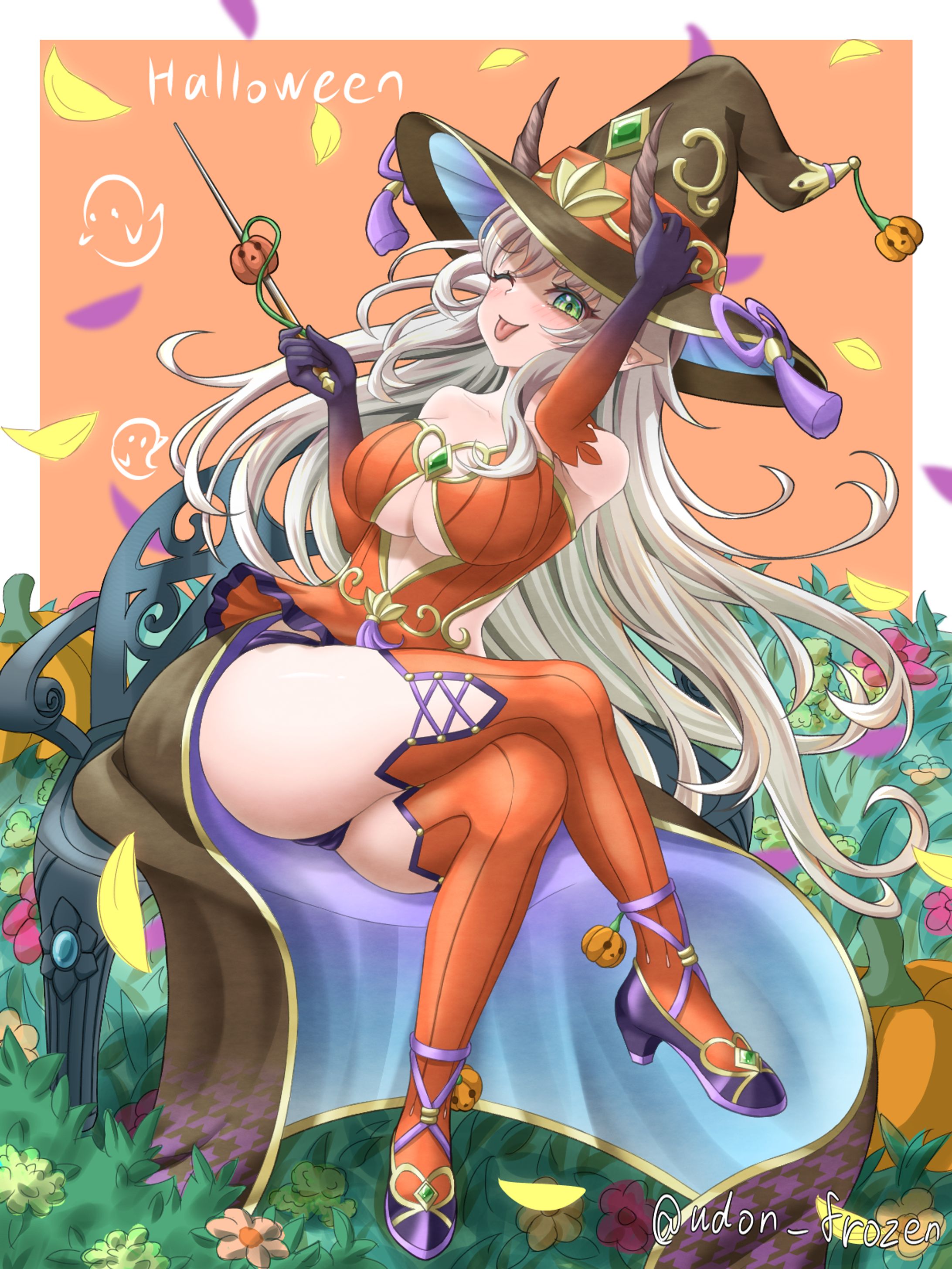 あやかしランブル！ククノチのハロウィンイラスト-1