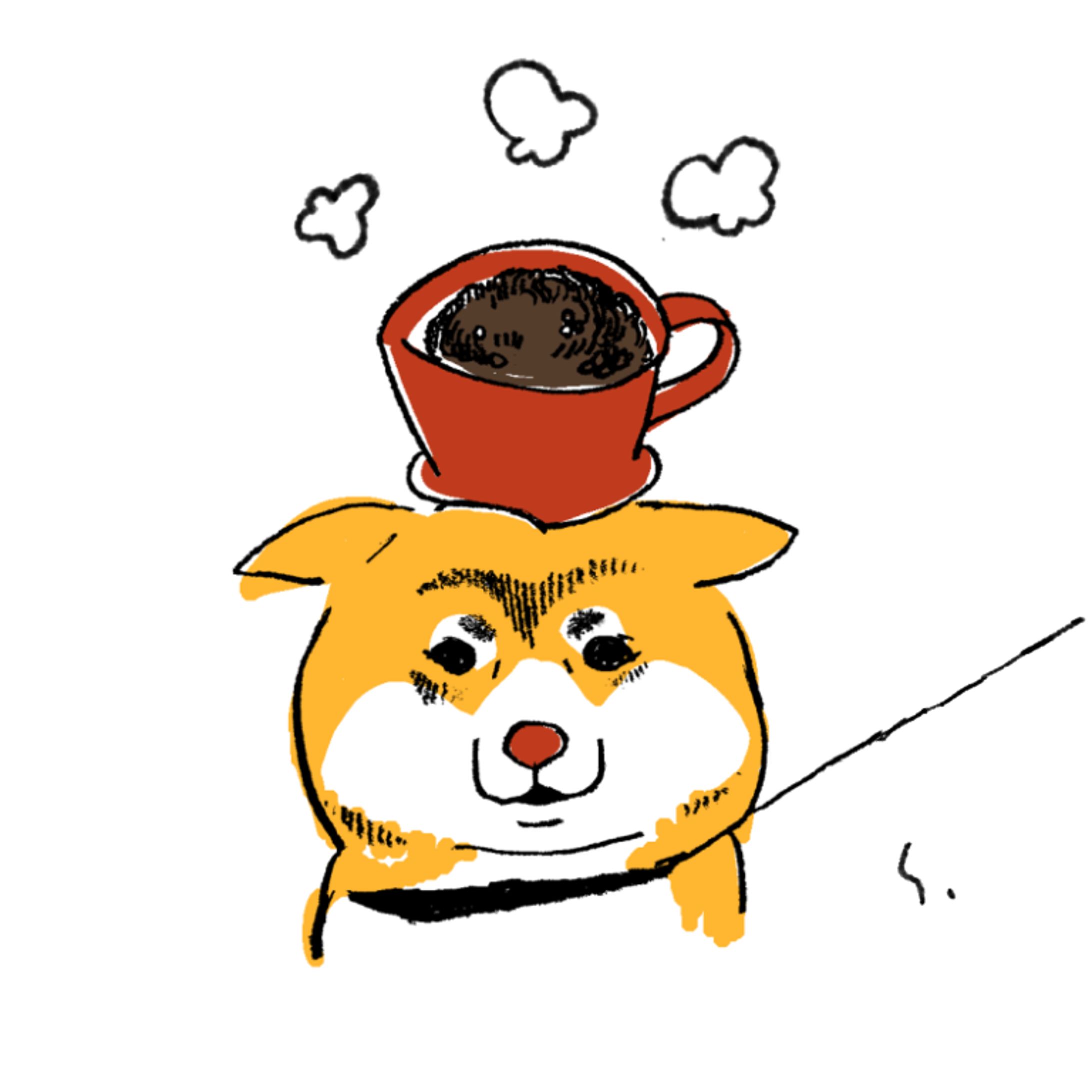 柴犬とコーヒー-1