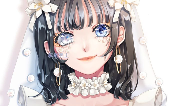 華彩 寝手妓さんからキャラクターデザインをお借りして女の子を描きました！
◆華彩 寝手妓さん：https://twitter.com/hanairo_nezuko

#イラスト #illustration #art #digitalart #女の子 #女の子イラスト