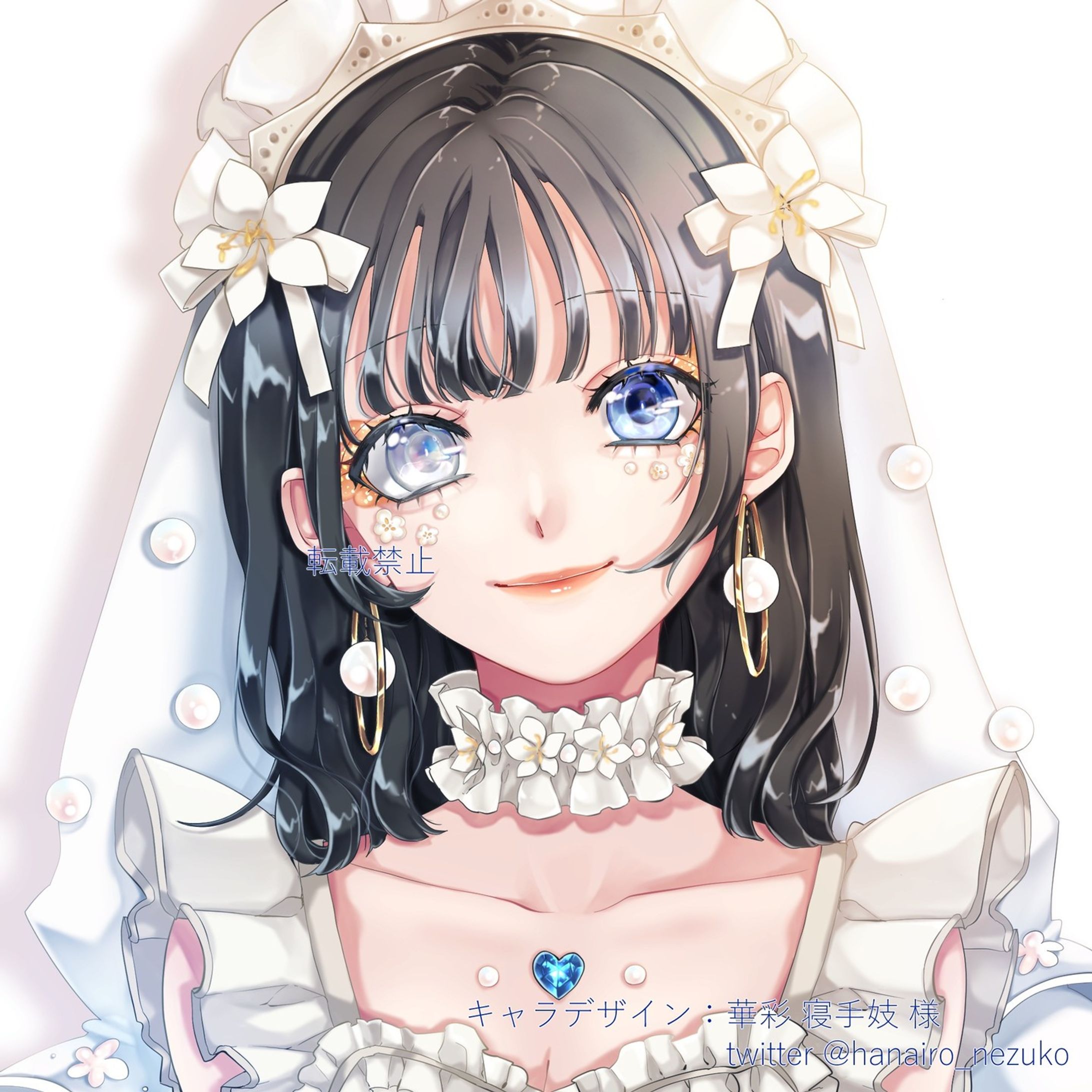 華彩 寝手妓さんからキャラクターデザインをお借りして女の子を描きました！
◆華彩 寝手妓さん：https://twitter.com/hanairo_nezuko

#イラスト #illustration #art #digitalart #女の子 #女の子イラスト-1