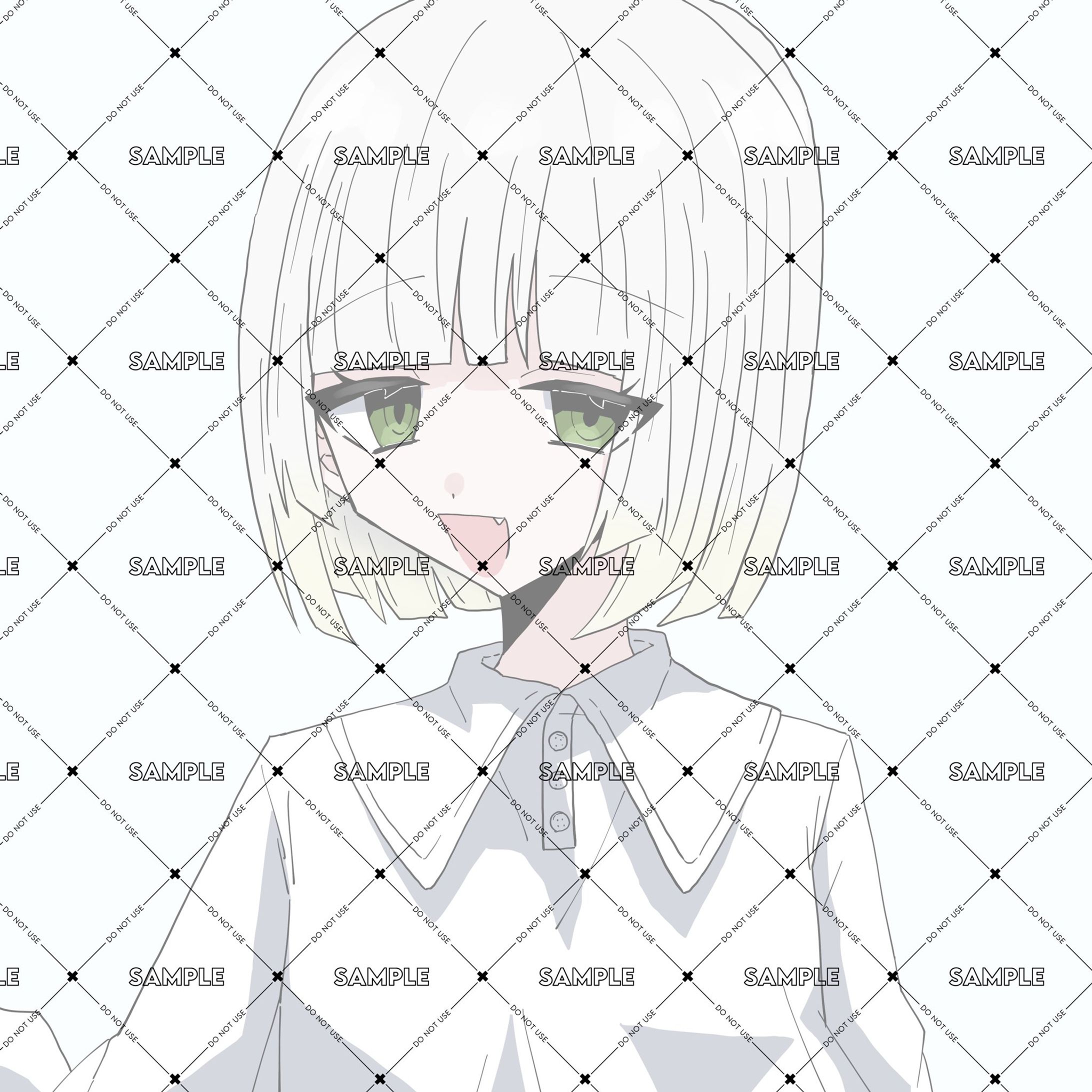 姫カットボブの垂れジト目女の子（依頼品）-1