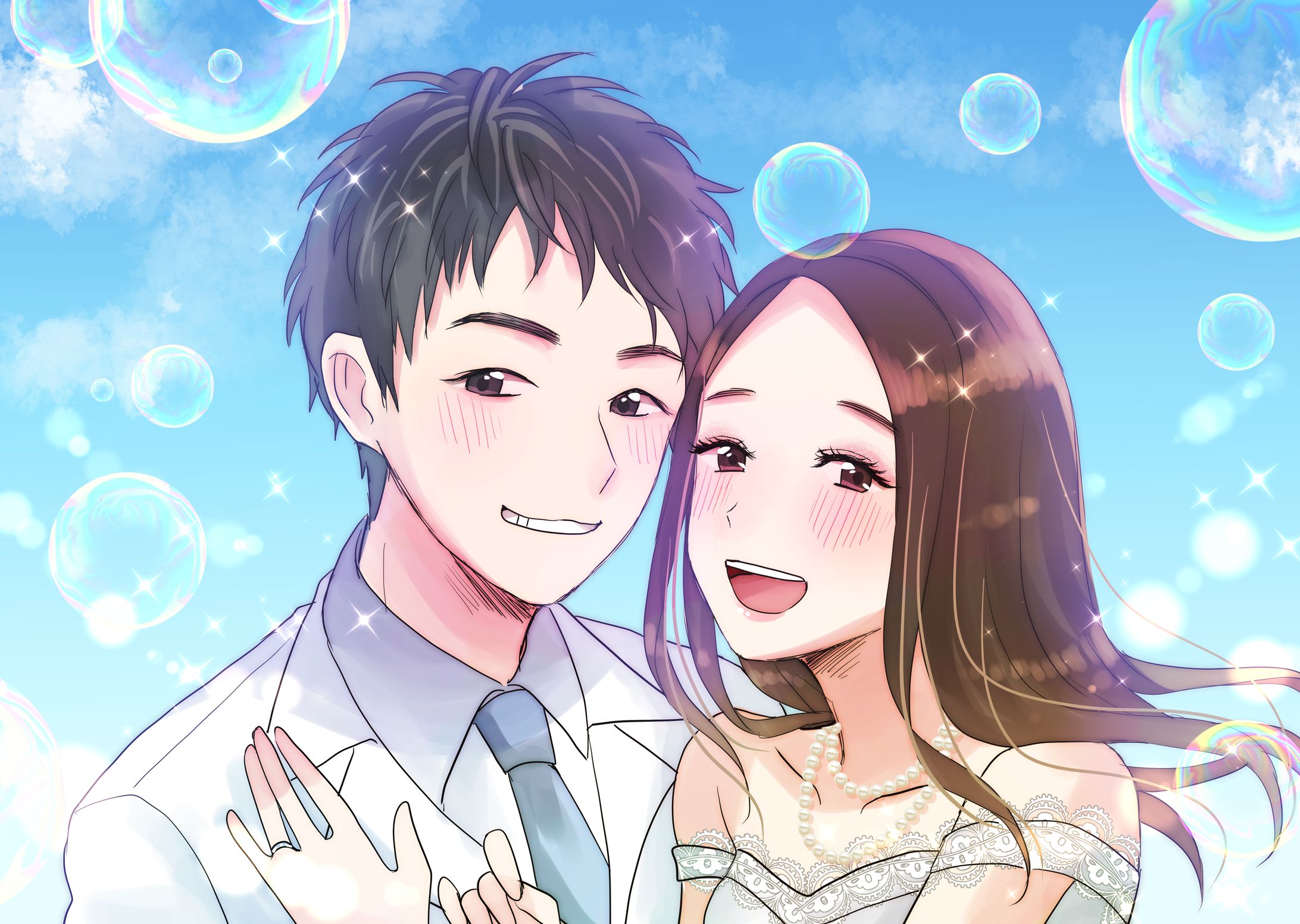 結婚式のウェルカムボード用一枚絵-1