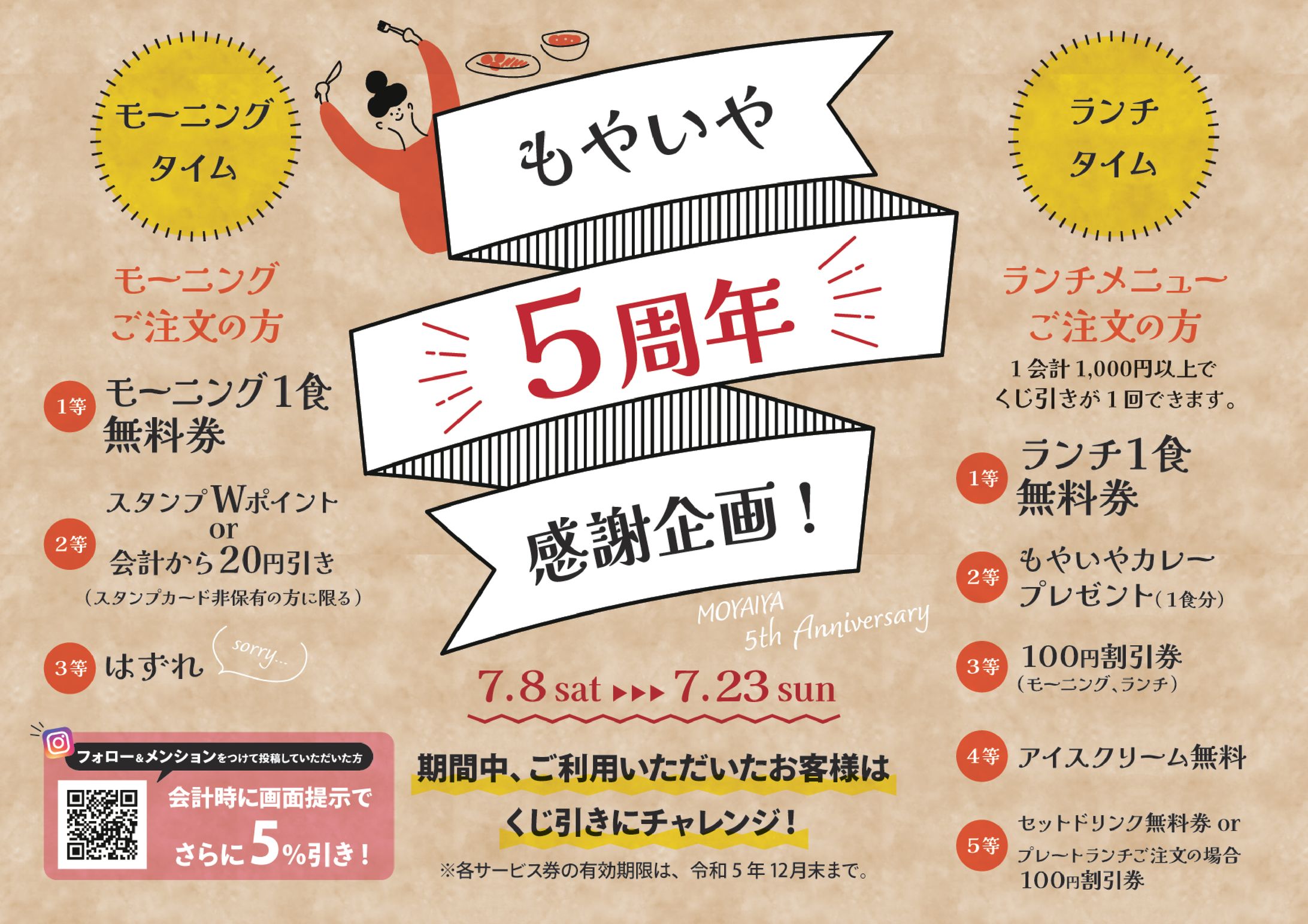 カフェ 5周年ポスター-1