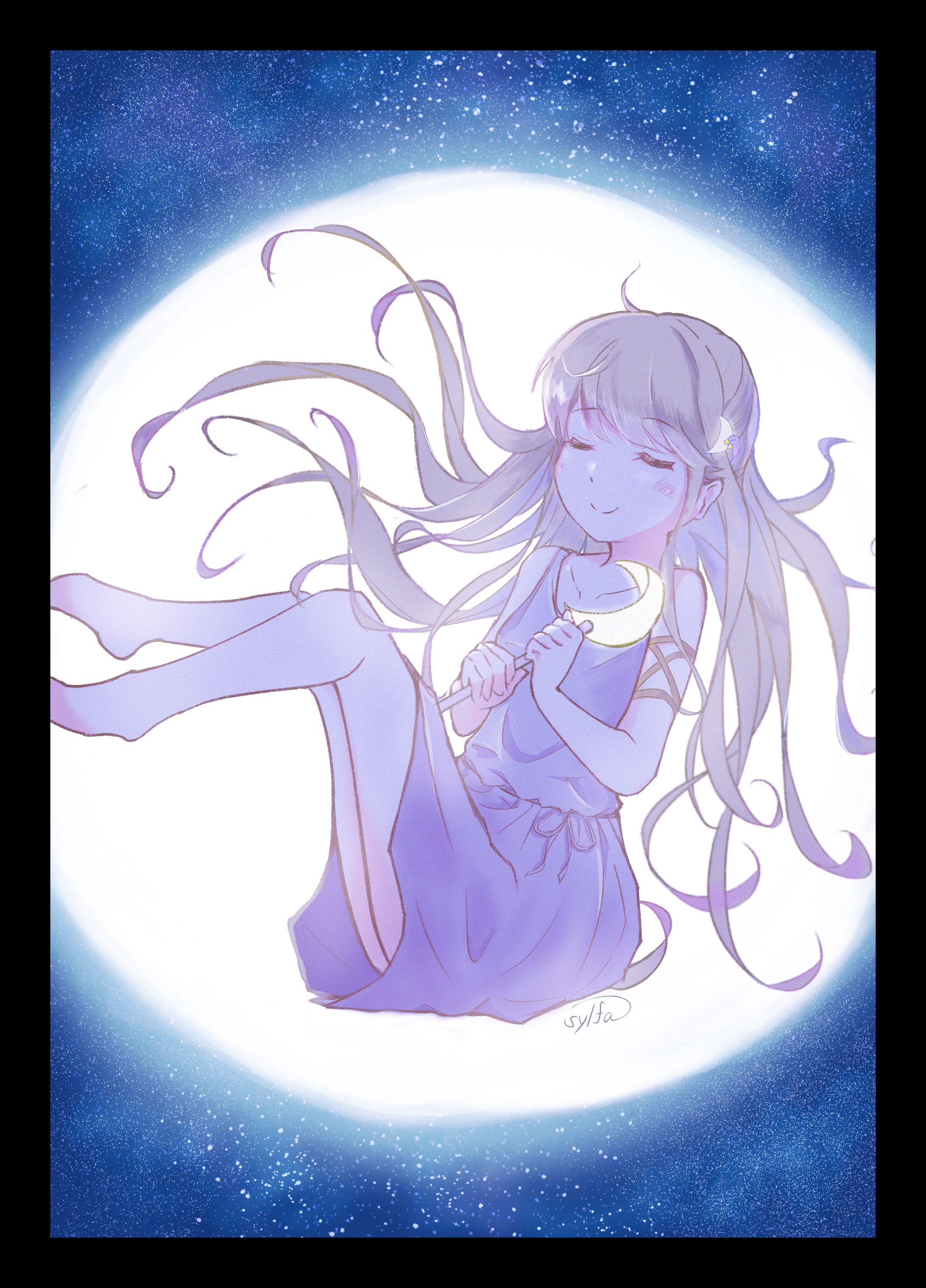 月の光と女の子-1