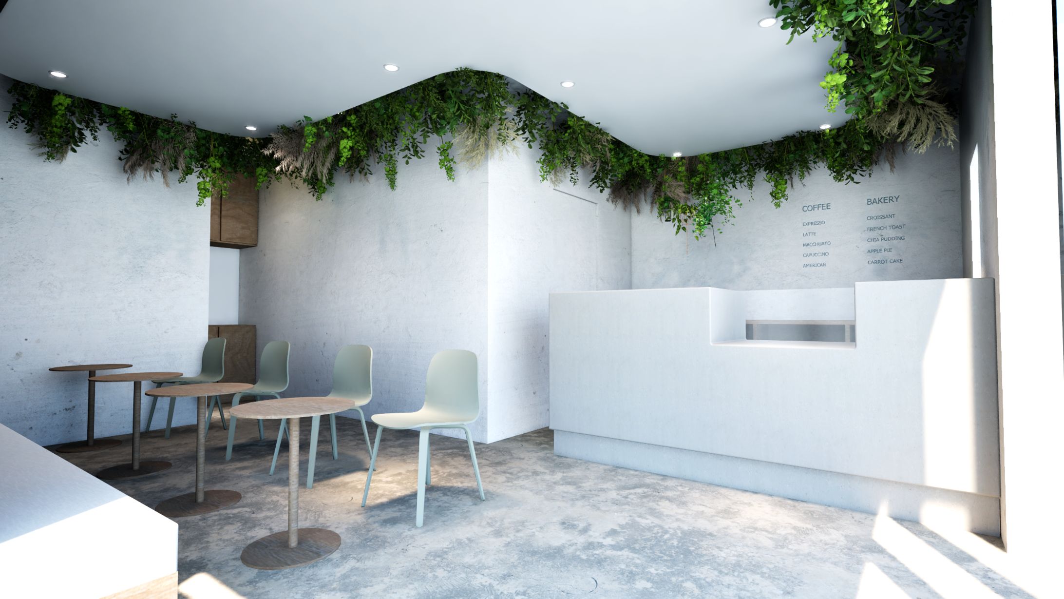 01. カフェ｜植物の揺らぎによる滞在価値-1
