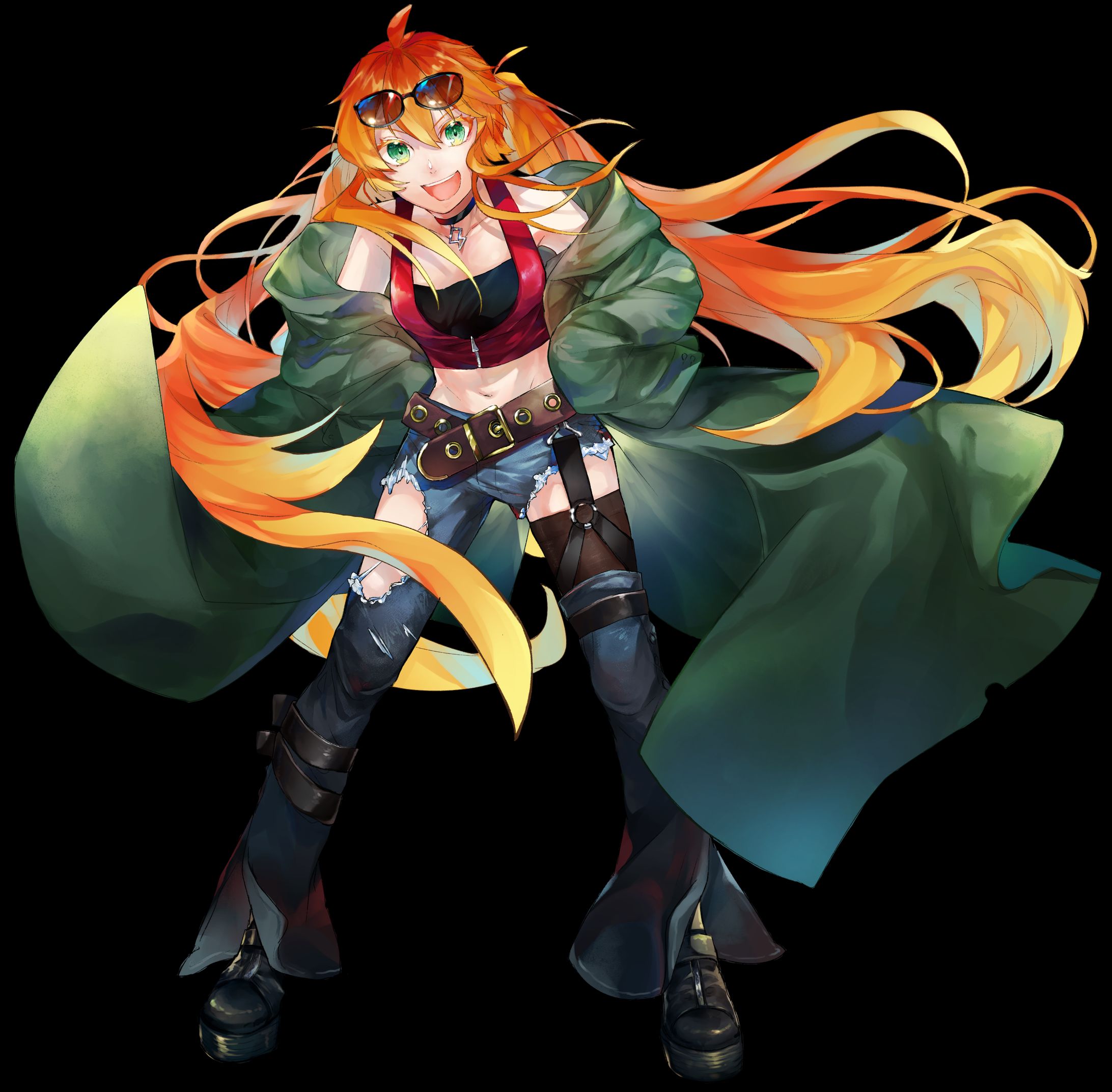 アニメ風手描き人物画 女性キャラクター アニメ風の女性キャラクター 微笑みのイラスト素材 [87357288] - PIXTA
