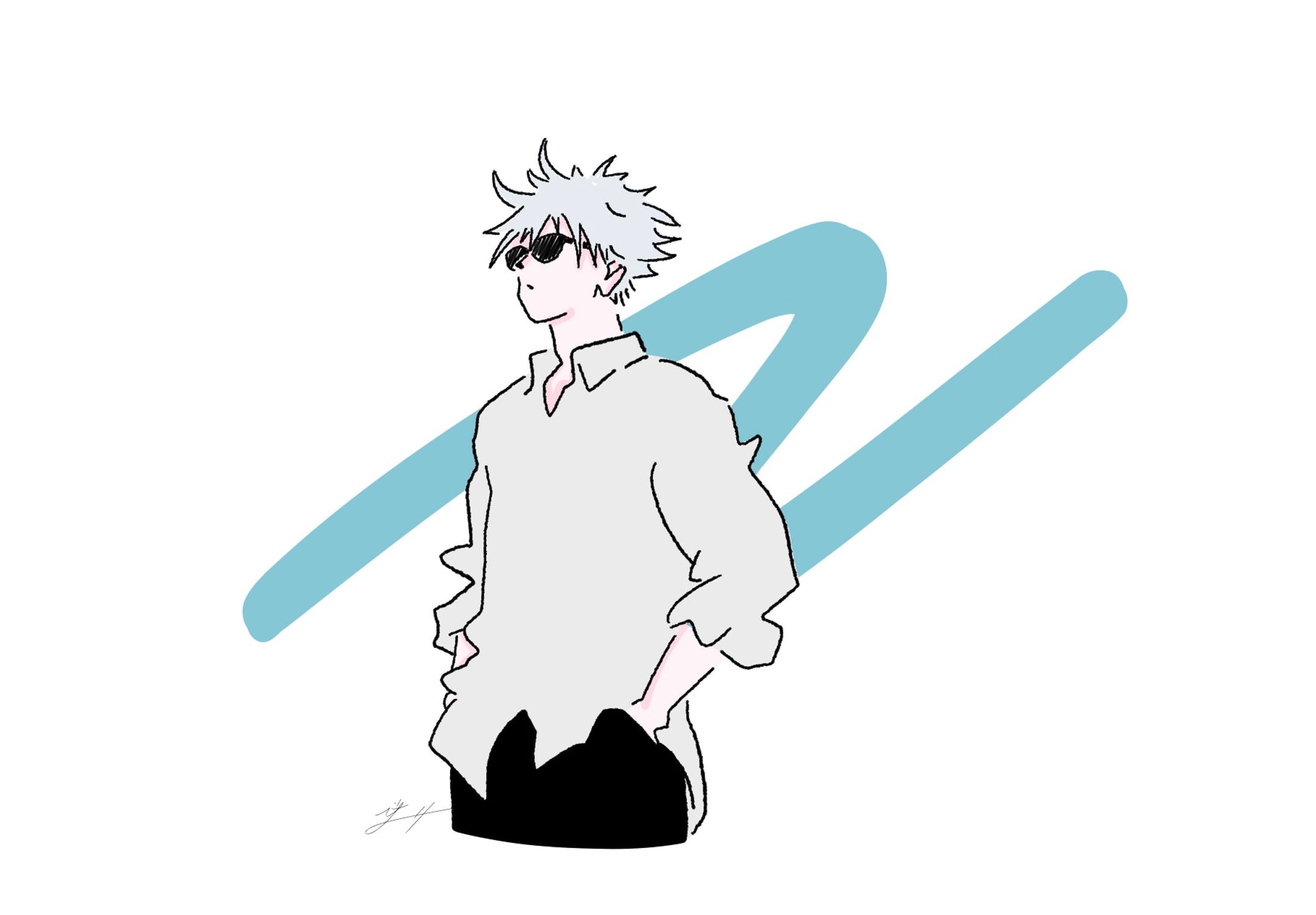 上着は脱いでもサングラスは脱がない-1