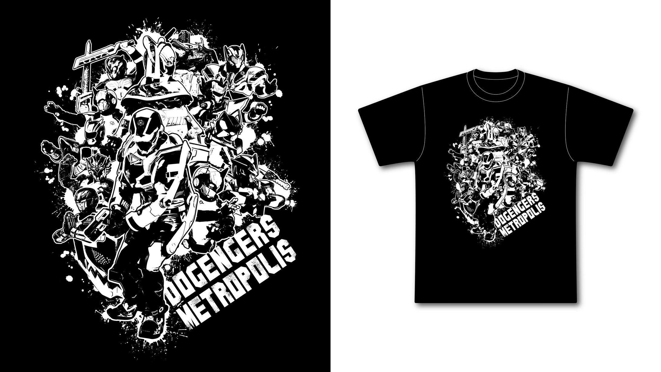 ドゲンジャーズメトロポリス　Tシャツ-1