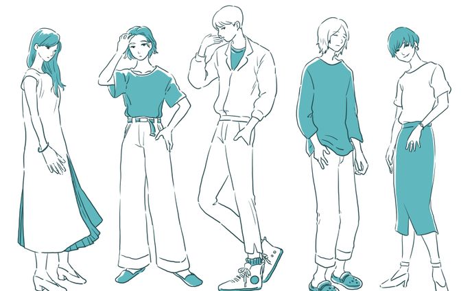 人物カラーイラスト