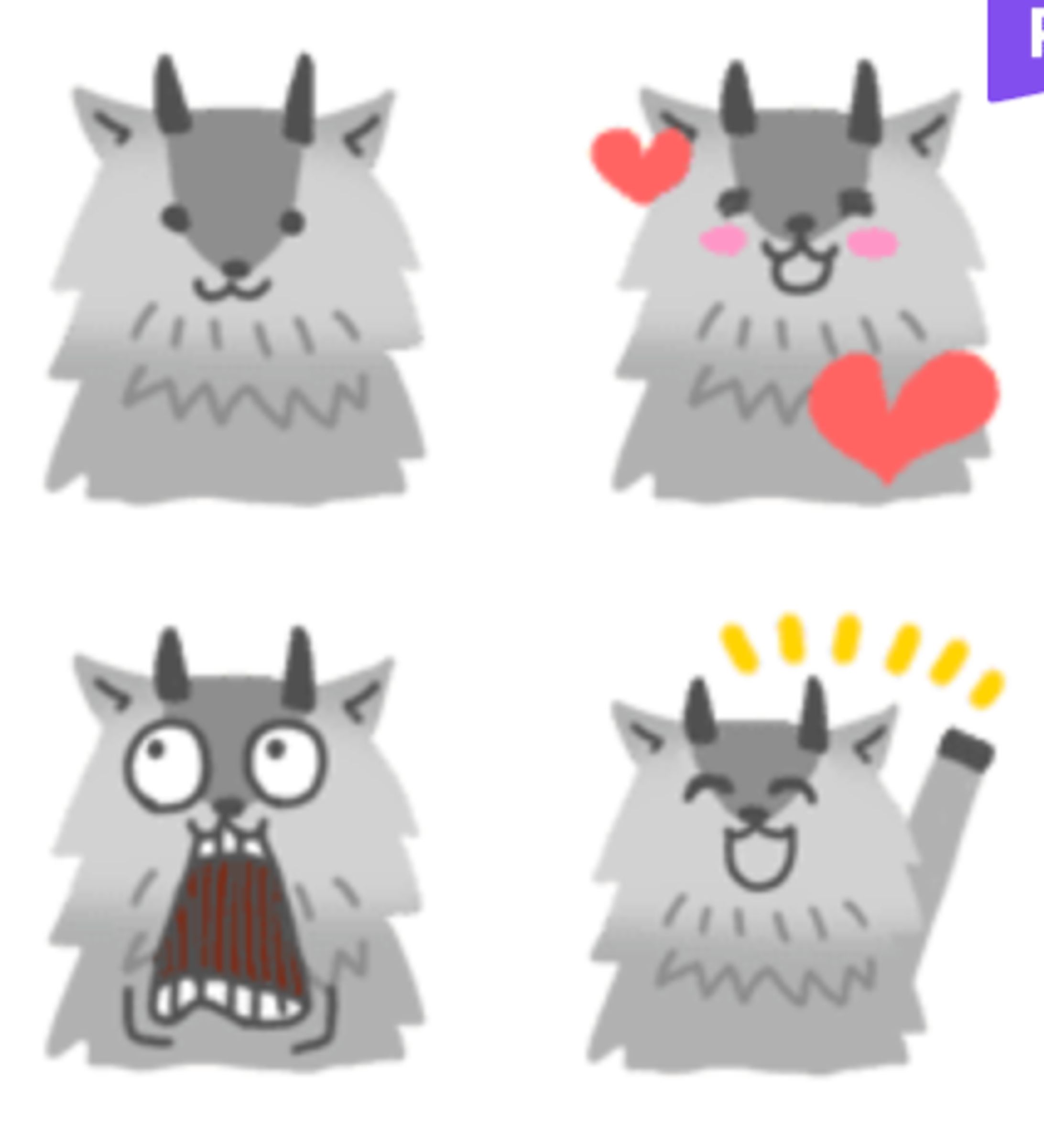 カモシカのLINE絵文字-1