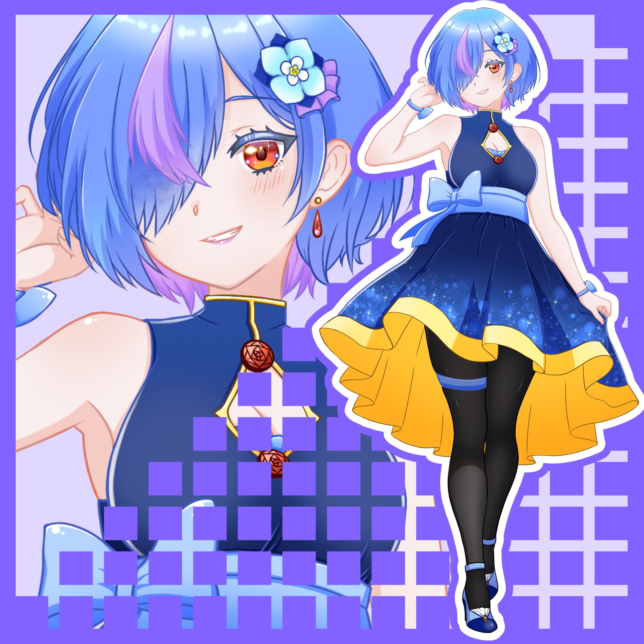 記念全身イラスト　サンプル-1