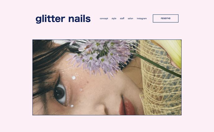 【デジタルハリウッドSTUDIO卒業作品】架空ネイルサイト glitter nails