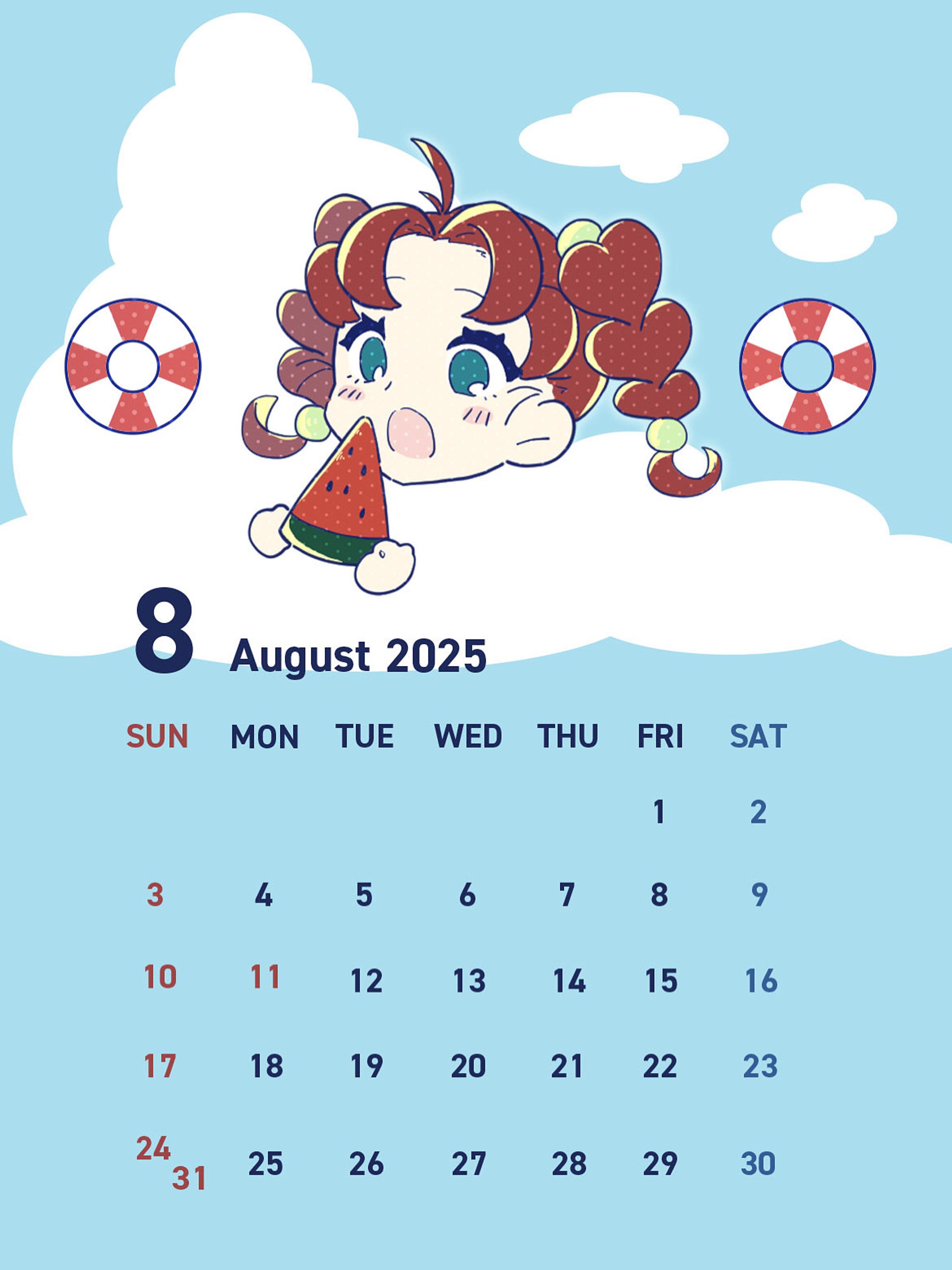 2025年8月カレンダー-1