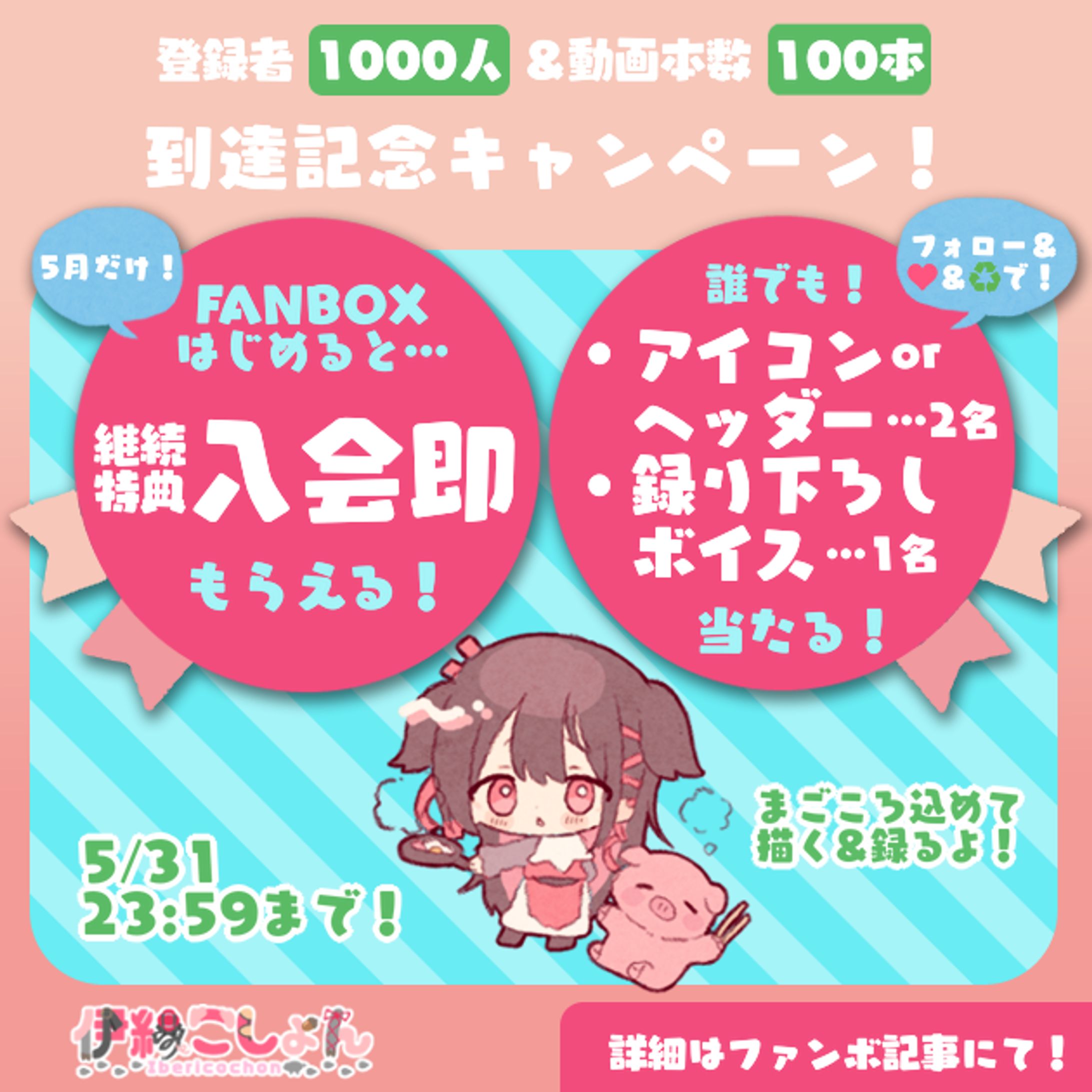 【チャンネル登録1000人突破】ファンサイト開設-1