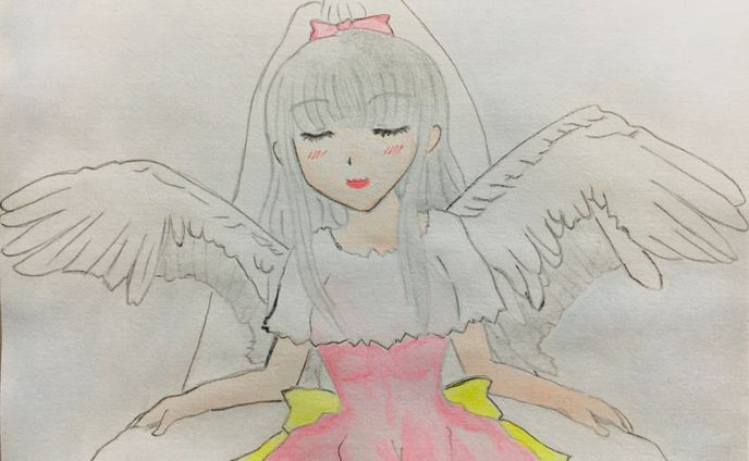 水彩イラスト「鶴姫」