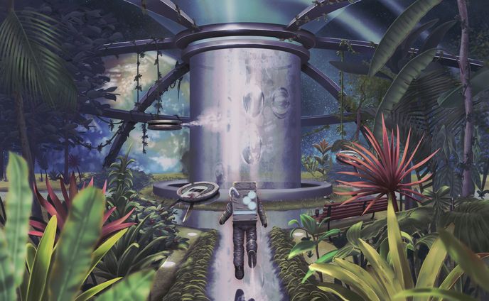 宇宙ステーション植物培養所跡
