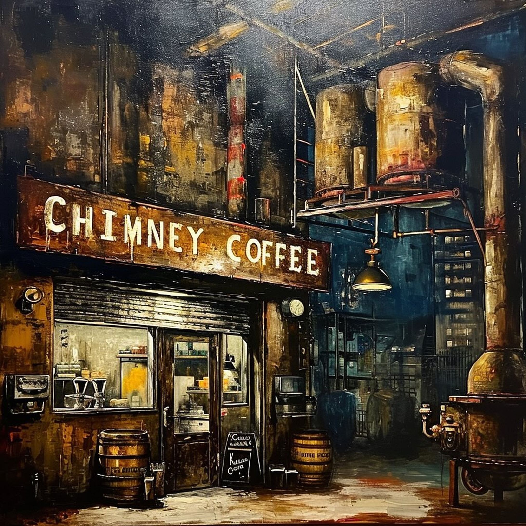 Midjourney のバージョンが6になって、文字が入れやすくなりました☕️

#midjourney 
#chimneycoffee-1