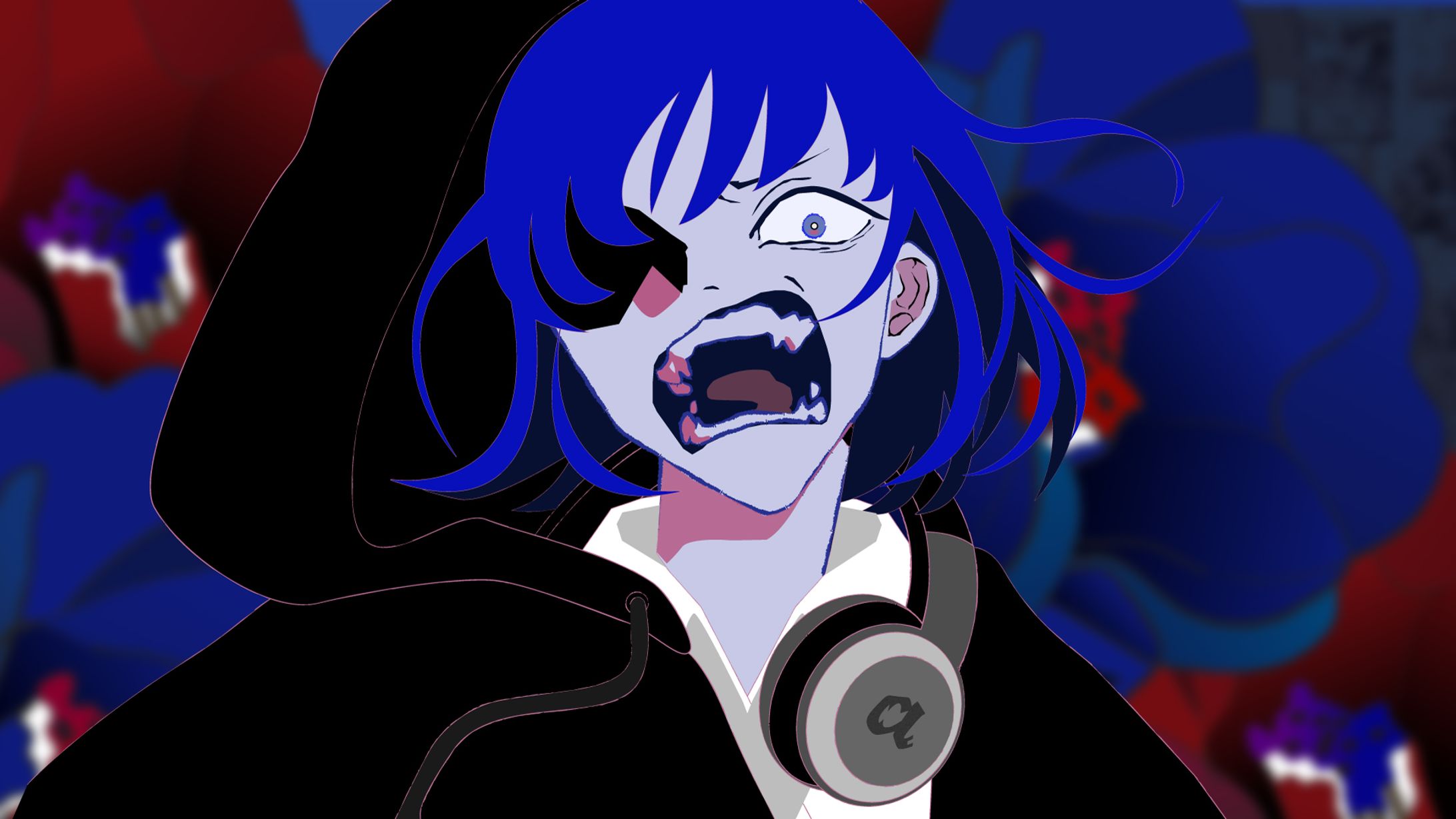 いずあおさん「うっせぇわ」(MV用イラスト・背景)-1