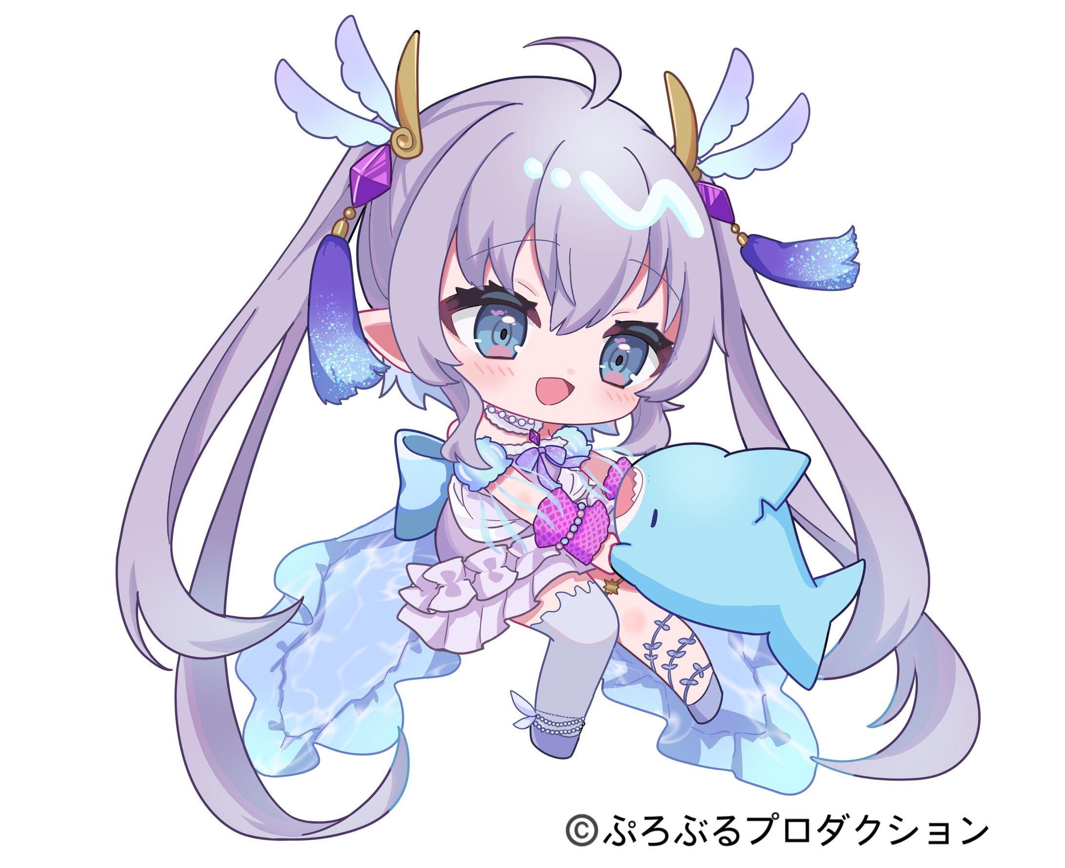 エルセとさめのぽき様 SDイラスト-1