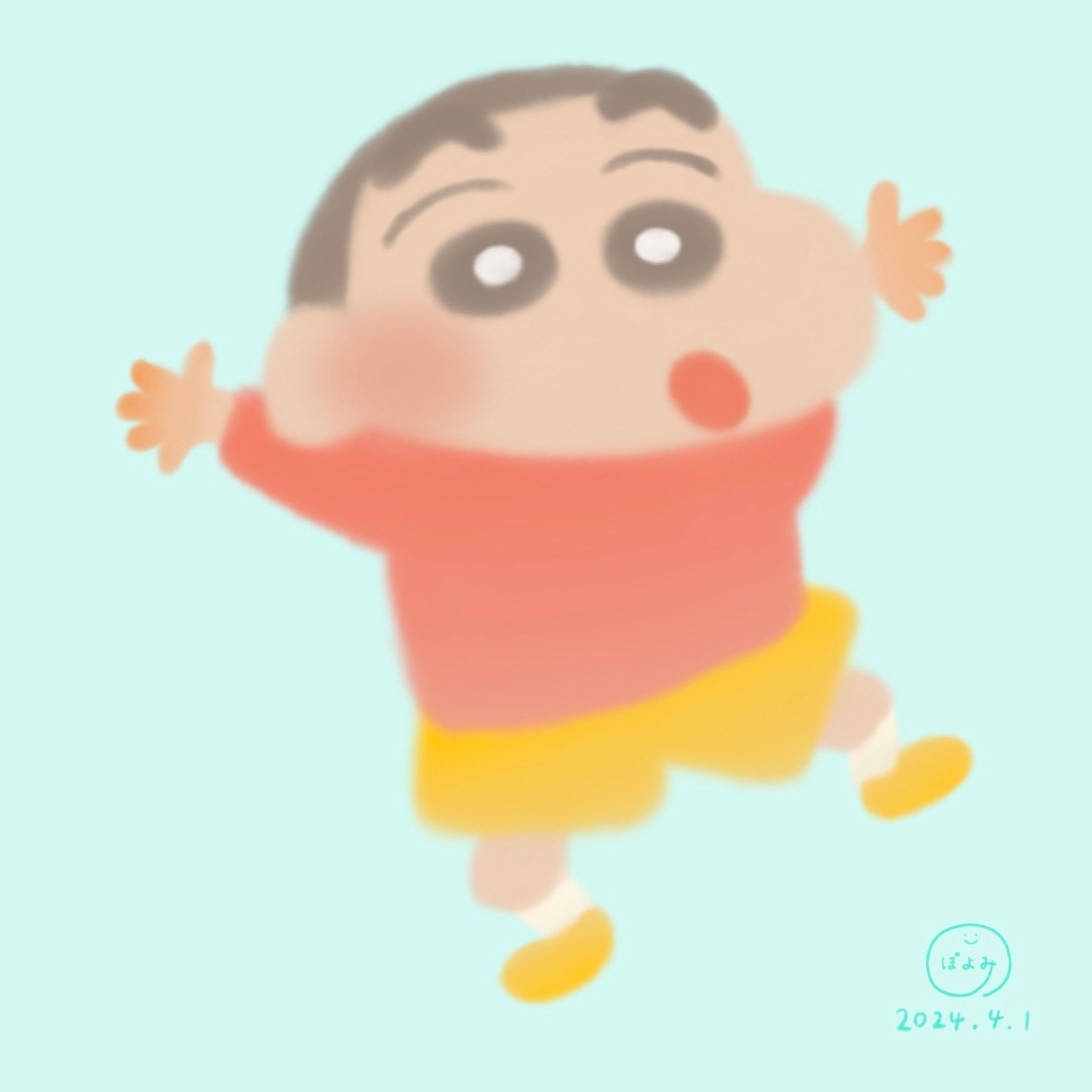 クレヨンしんちゃん🎨イラスト📘絵本作家ぽよみ-1