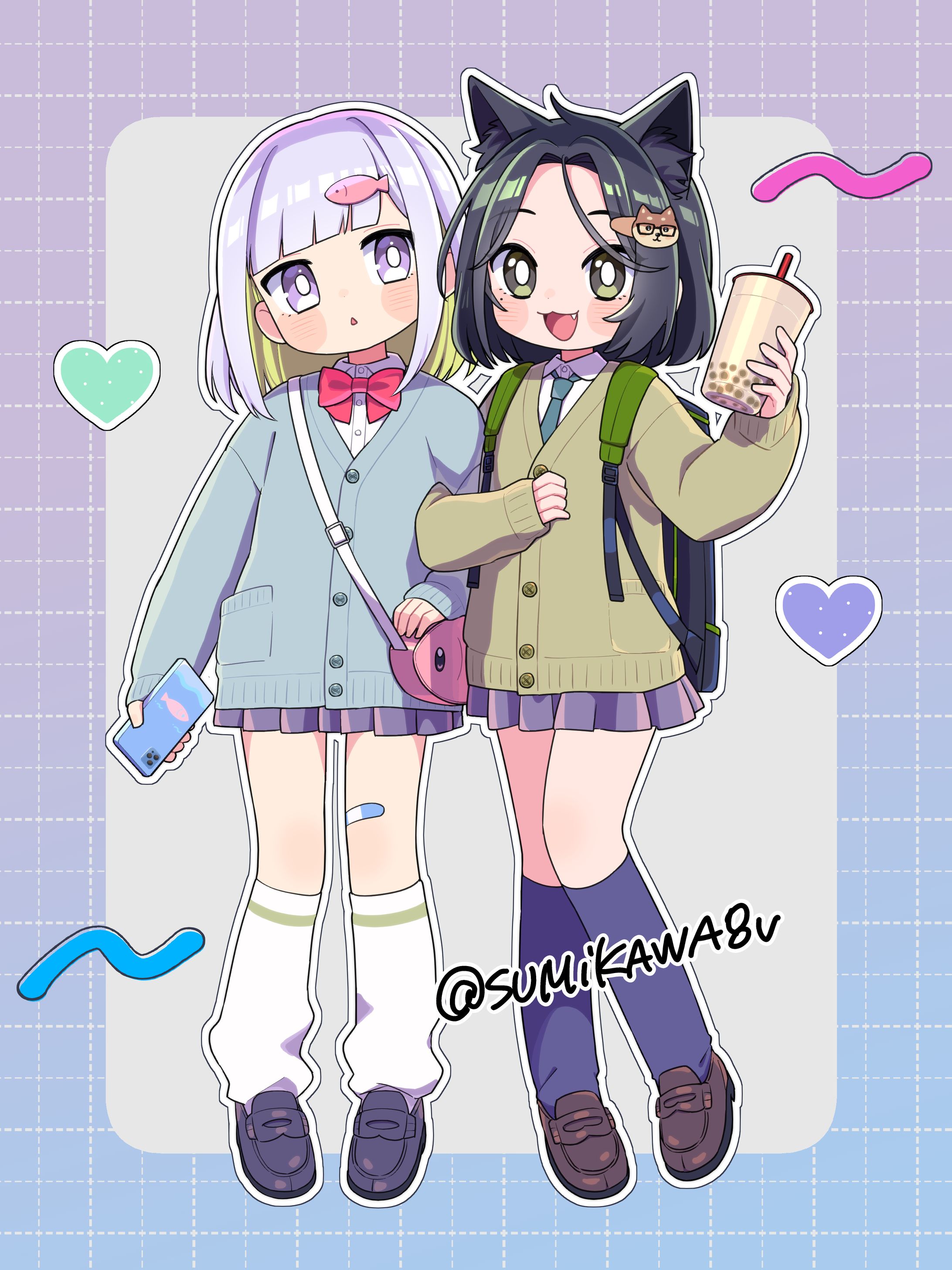 【Skeb】ちゃむ様こん様イラスト-1