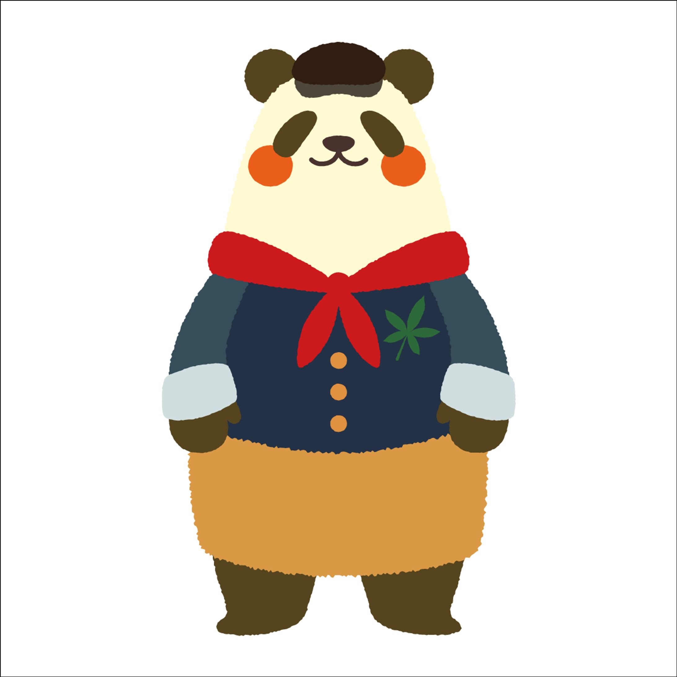 パン屋のオリジナルマスコット「パンダの半田さん」-1