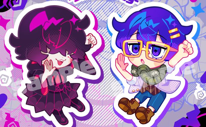 Vtuberユニット『深業奇』ミニキャライラスト